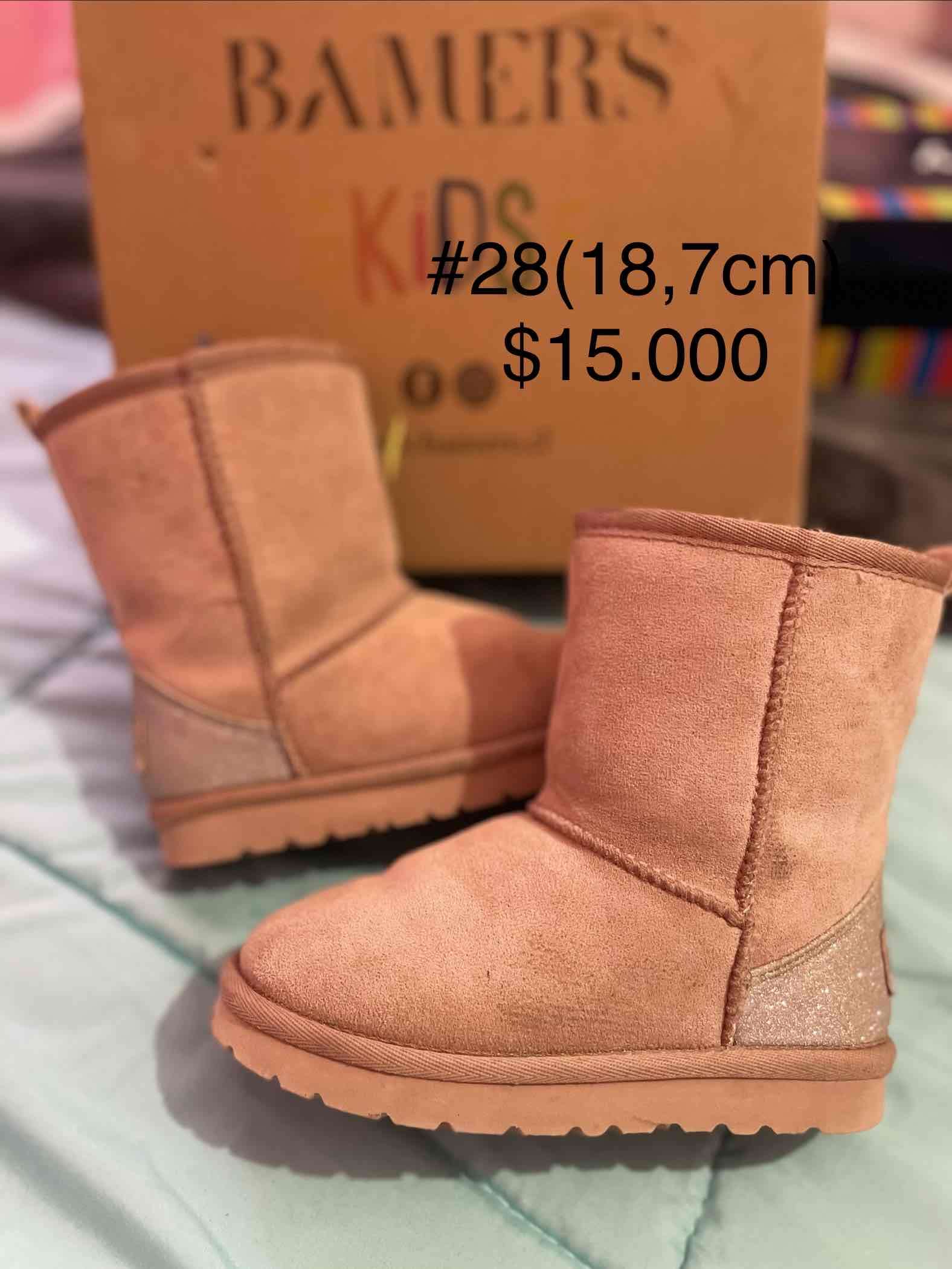 Botas de niña rosa con brillo - miniatura 1