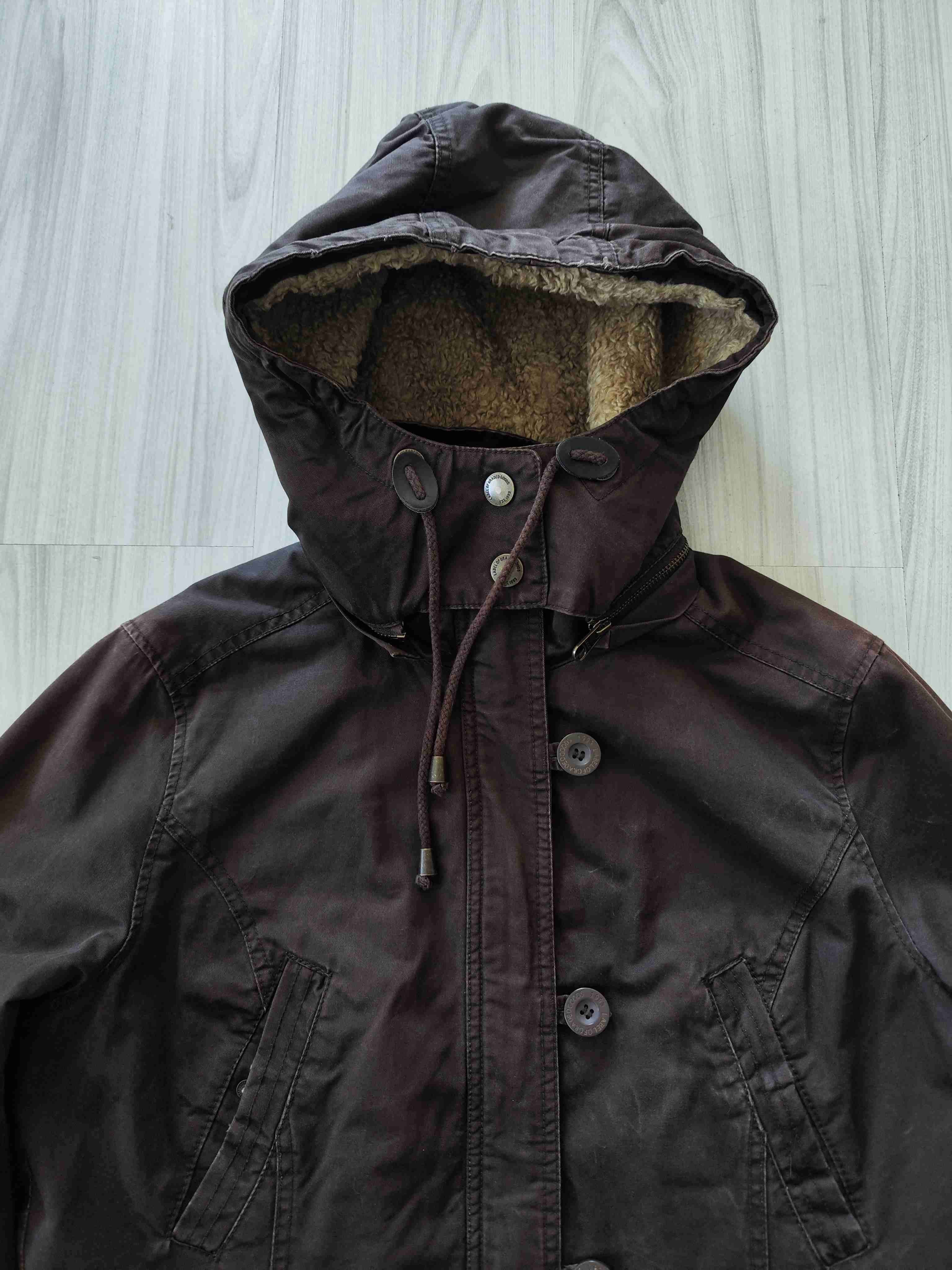 Chaqueta Mujer H&M Chiporro Café Gorro Talla M - miniatura 2