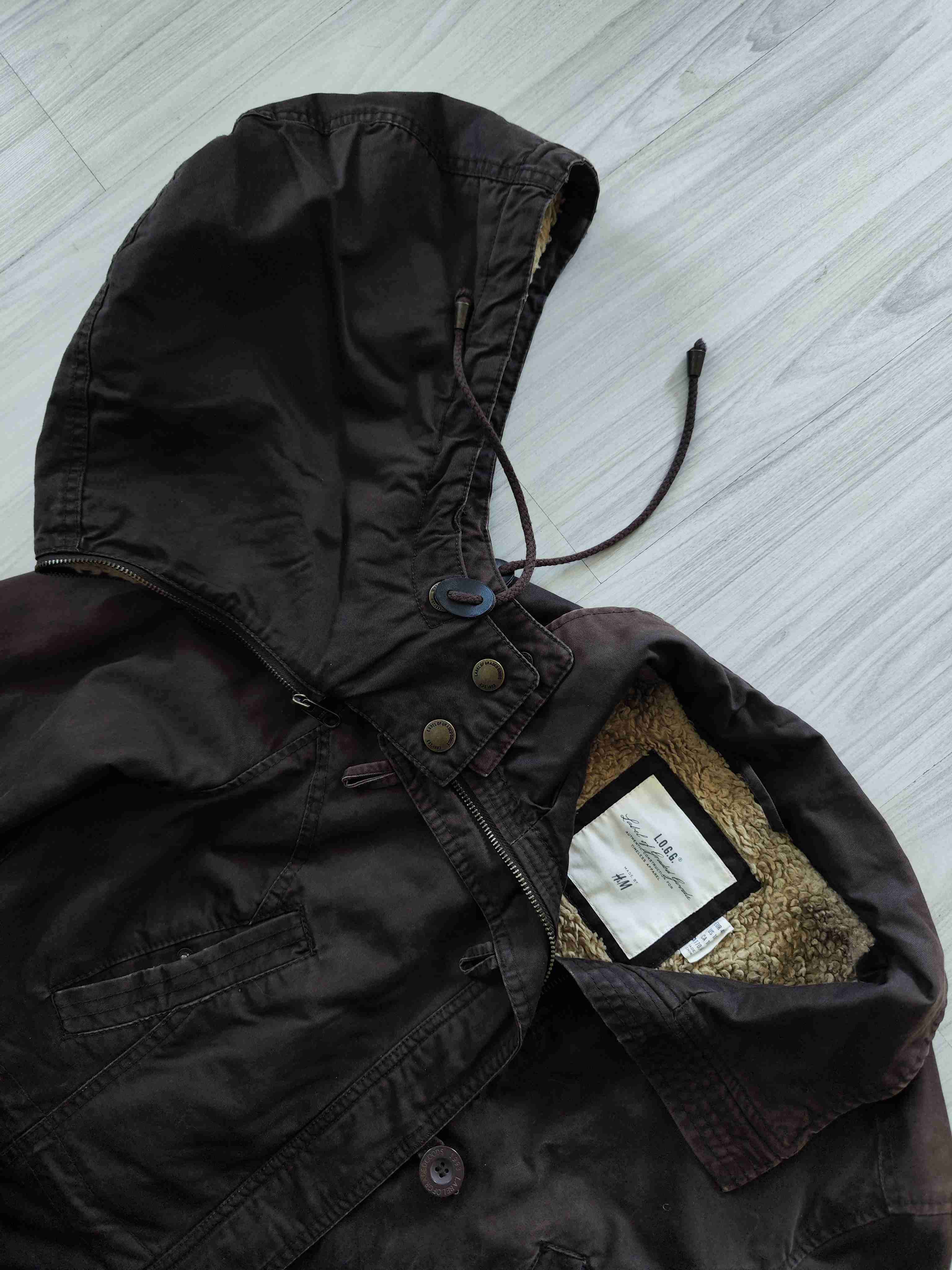 Chaqueta Mujer H&M Chiporro Café Gorro Talla M - miniatura 4