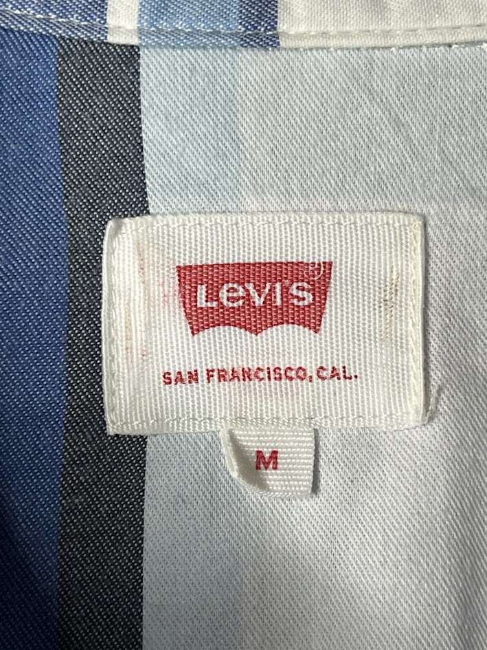 Camisa a cuadros azul y blanca Levis Talla M - miniatura 3