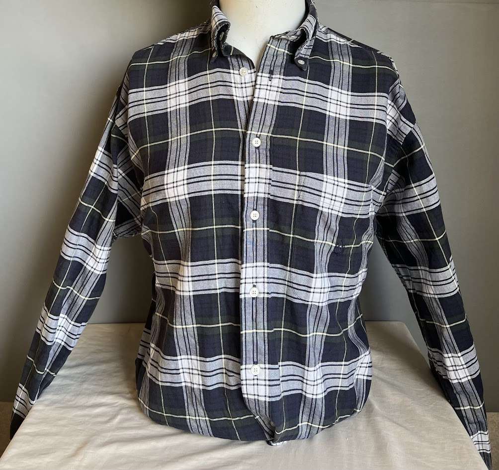 Camisa a cuadros azul y blanco Nautica Talla L - miniatura 1