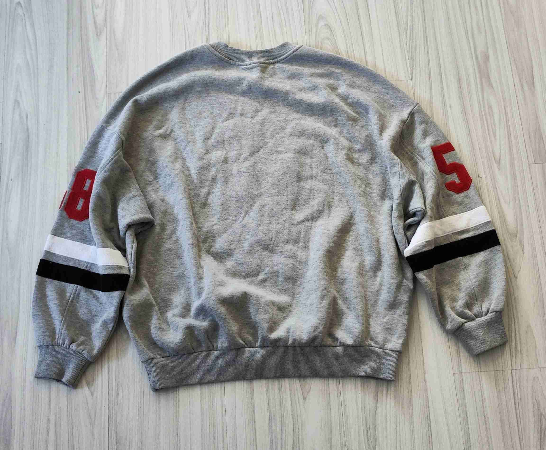 Polerón Mujer H&M Oversize Gris Talla M - miniatura 4