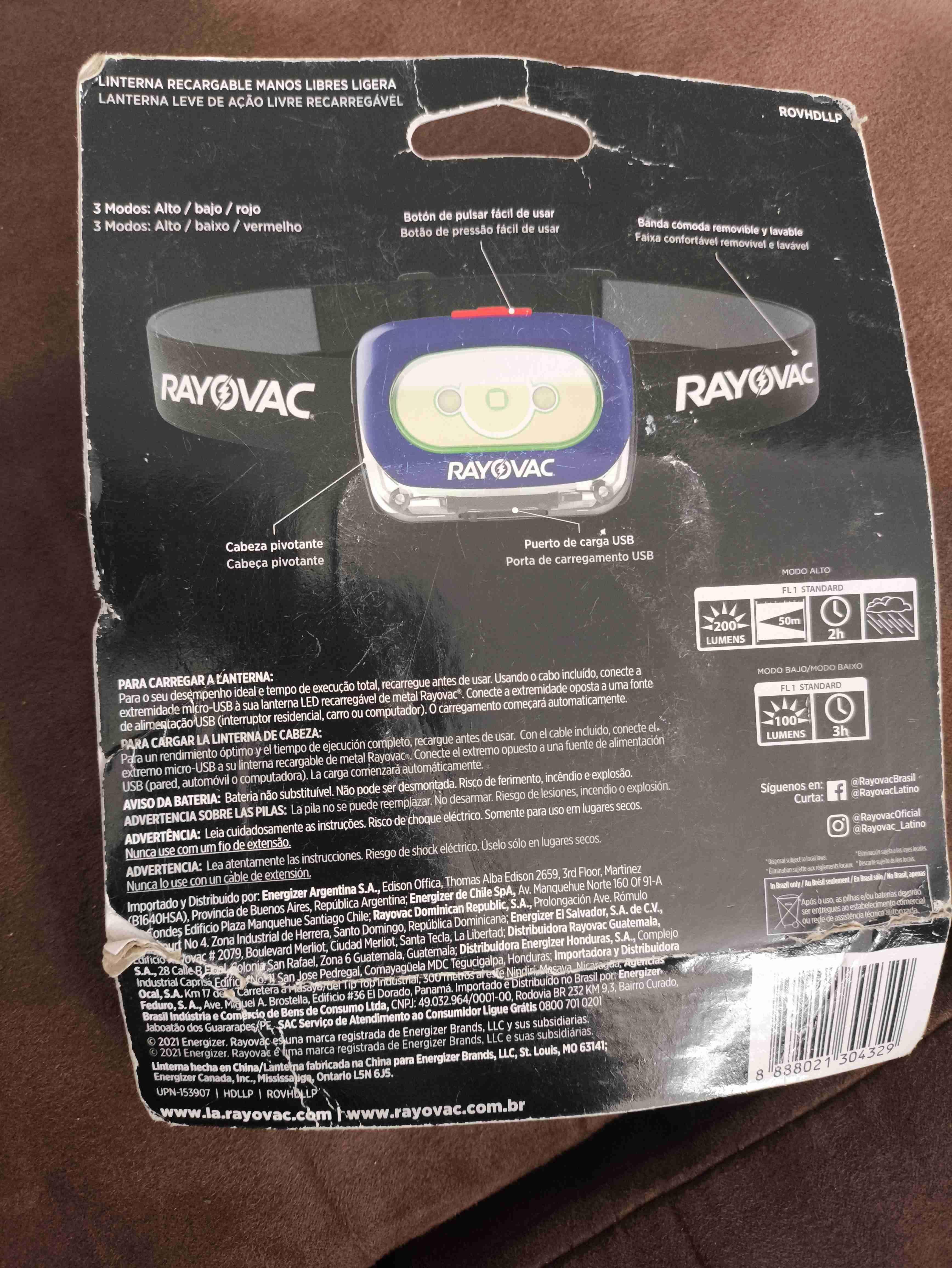 Linterna Rayovac Manos Libres Recargable (Nueva y - miniatura 2