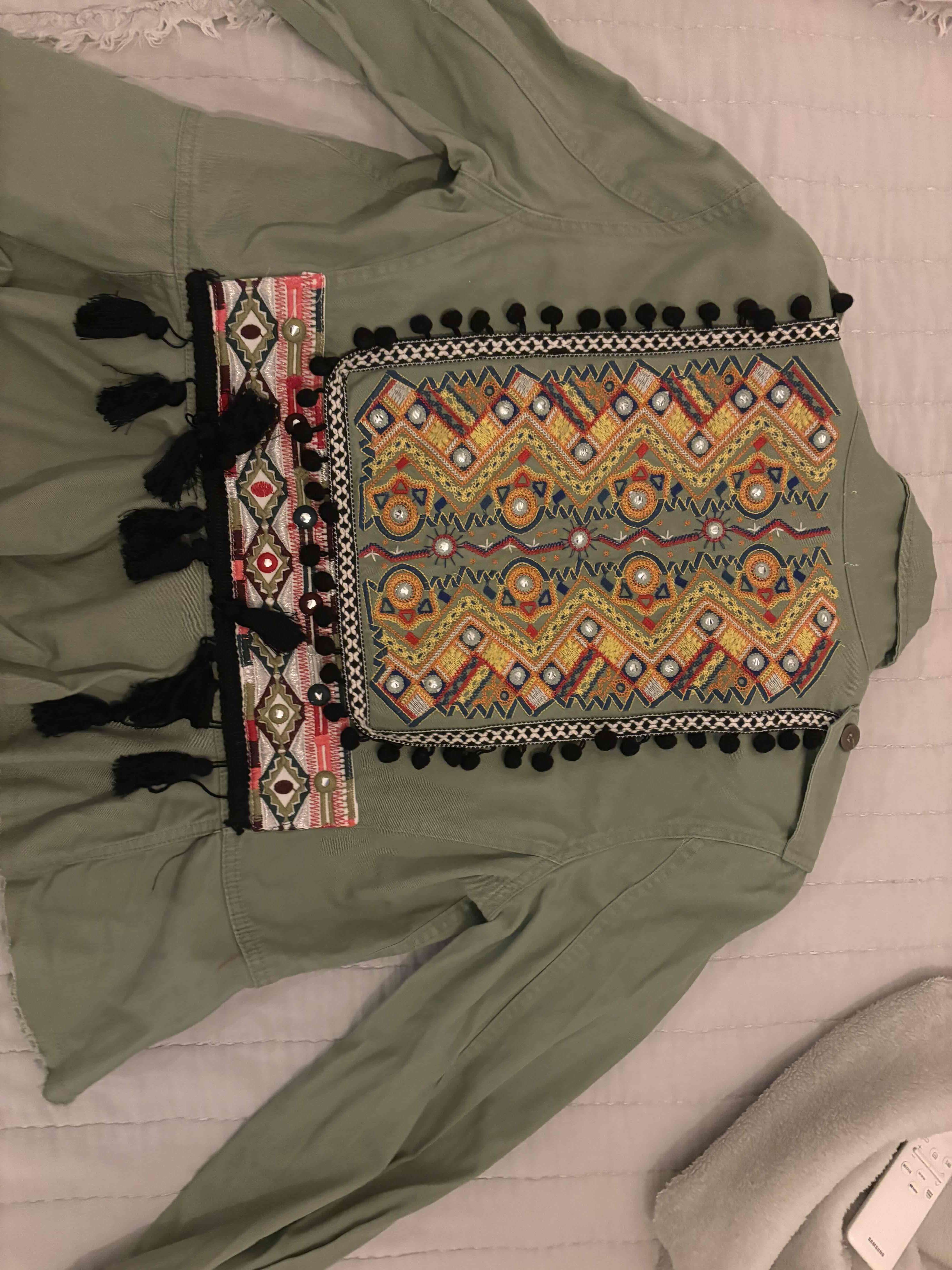 Chaqueta verde de algodón - miniatura 2