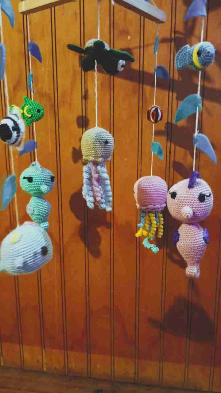 Móvil de crochet para cuna - miniatura 2