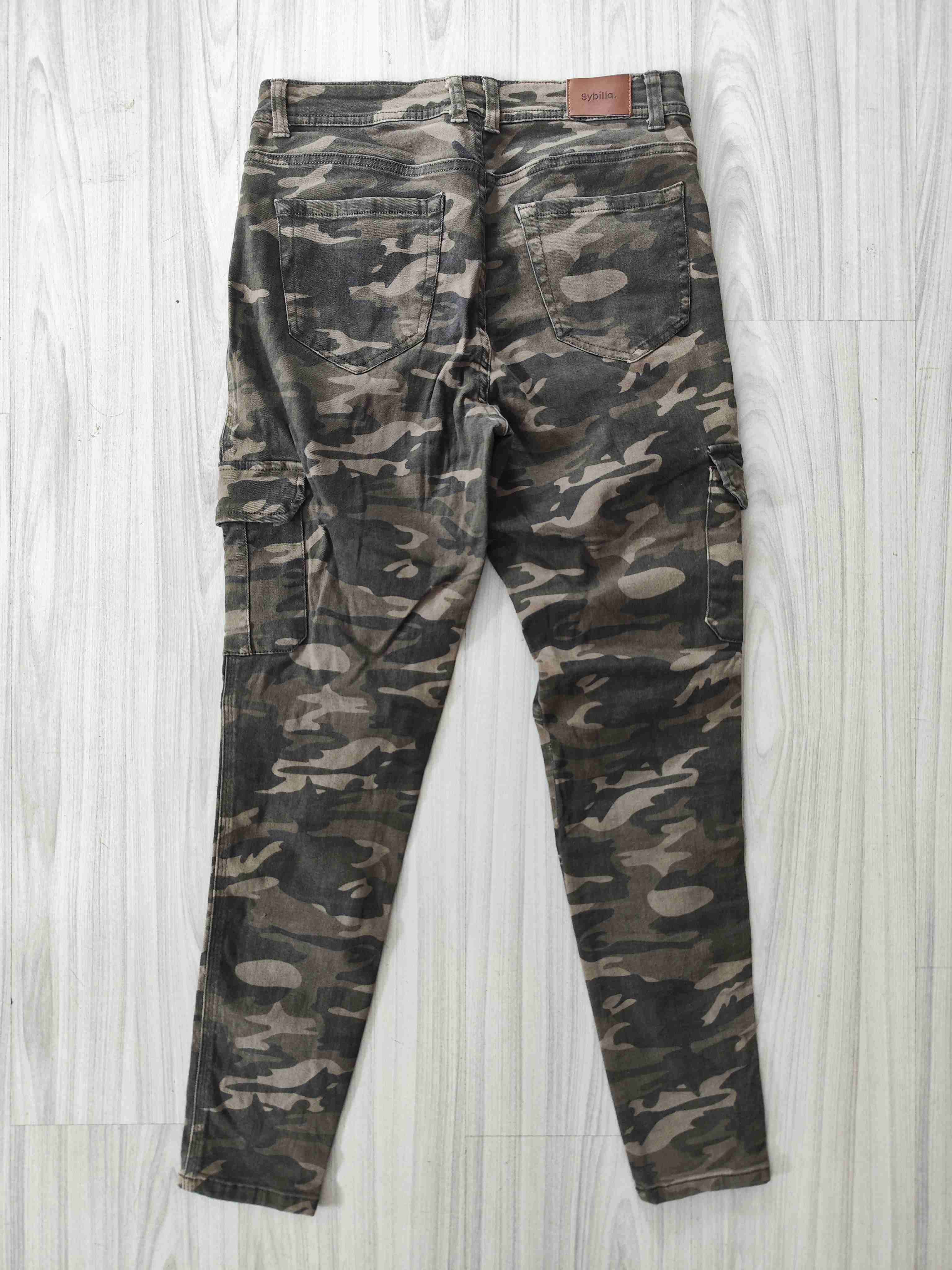 Pantalón Mujer Sybilla Verde Camuflaje Talla 40 - miniatura 4