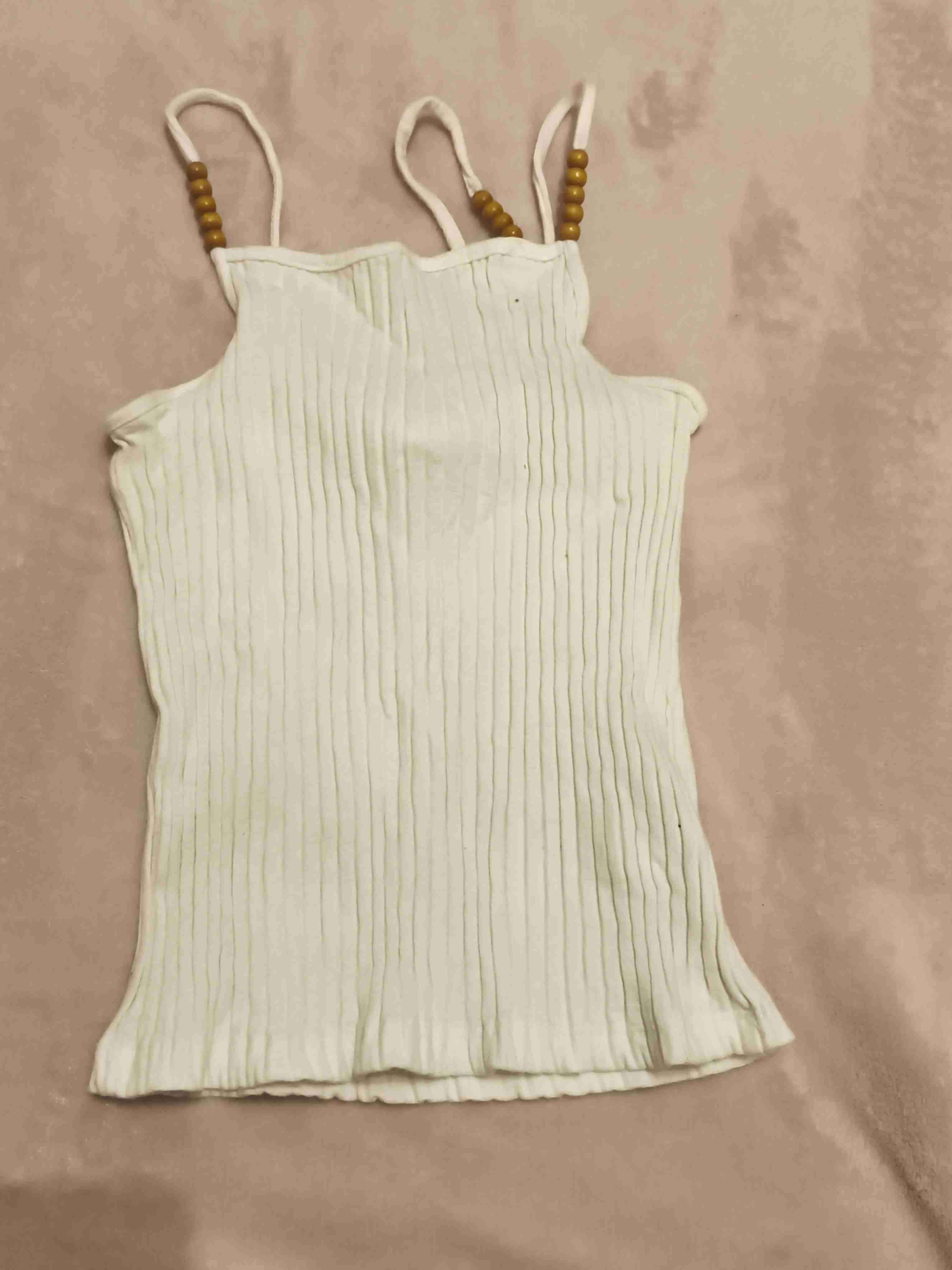 Polera blanca con tirantes - miniatura 1