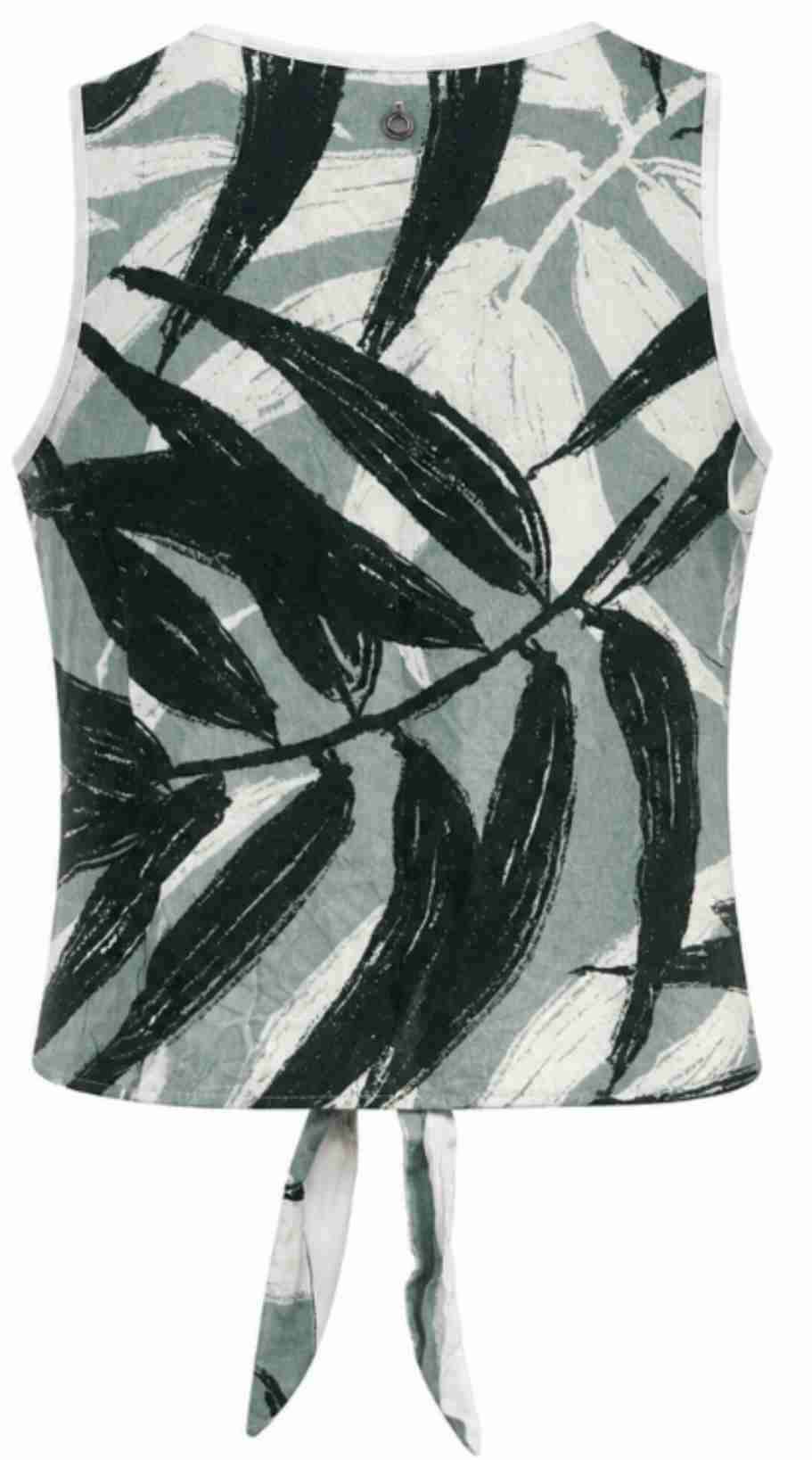 Blusa s/mangas Estampada con Amarra en Cintura, IO - miniatura 2