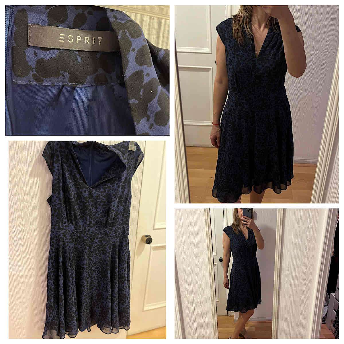 Vestido azul estampado Esprit - miniatura 1