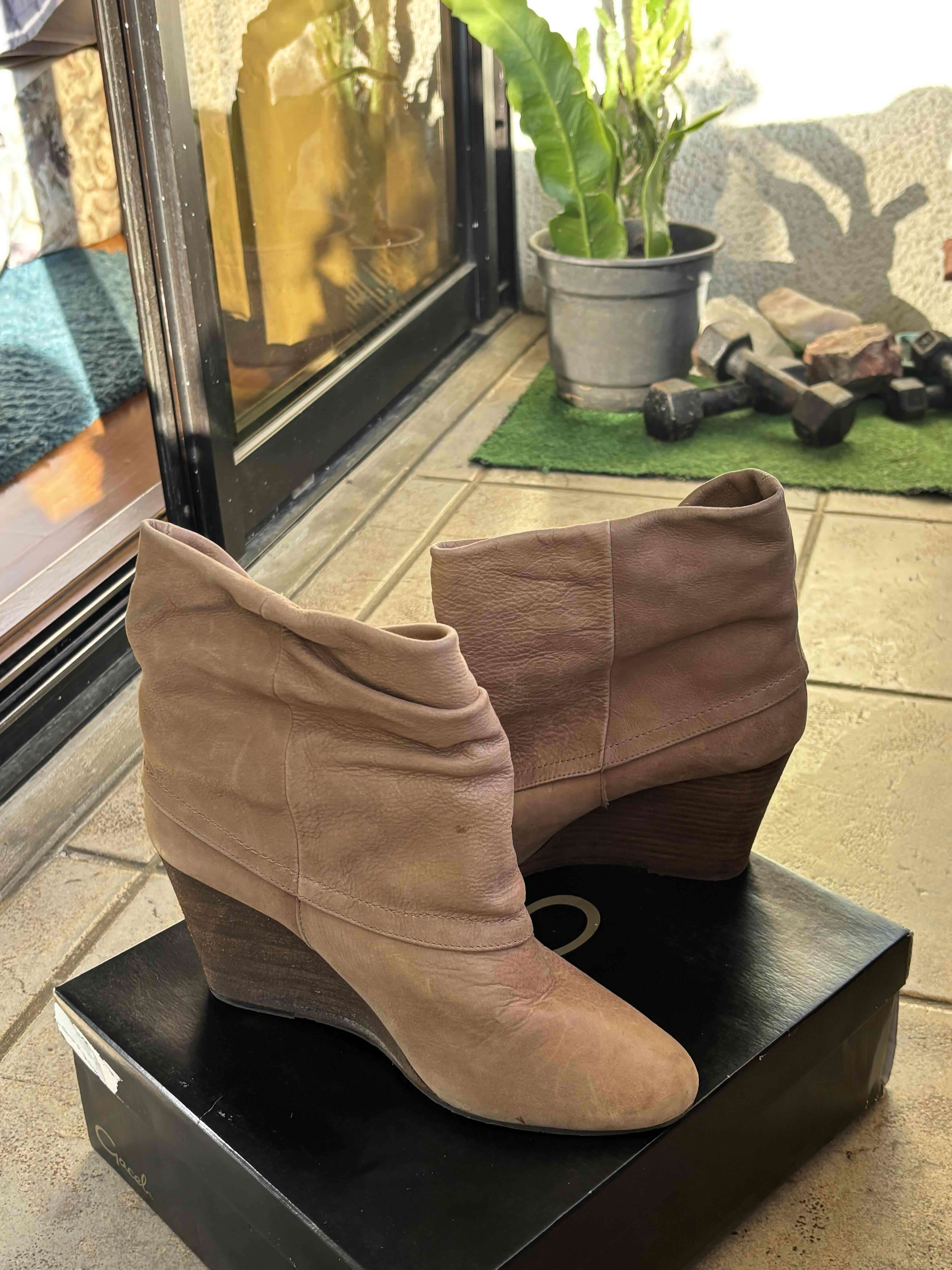 Botines de cuero camel gacel - miniatura 1