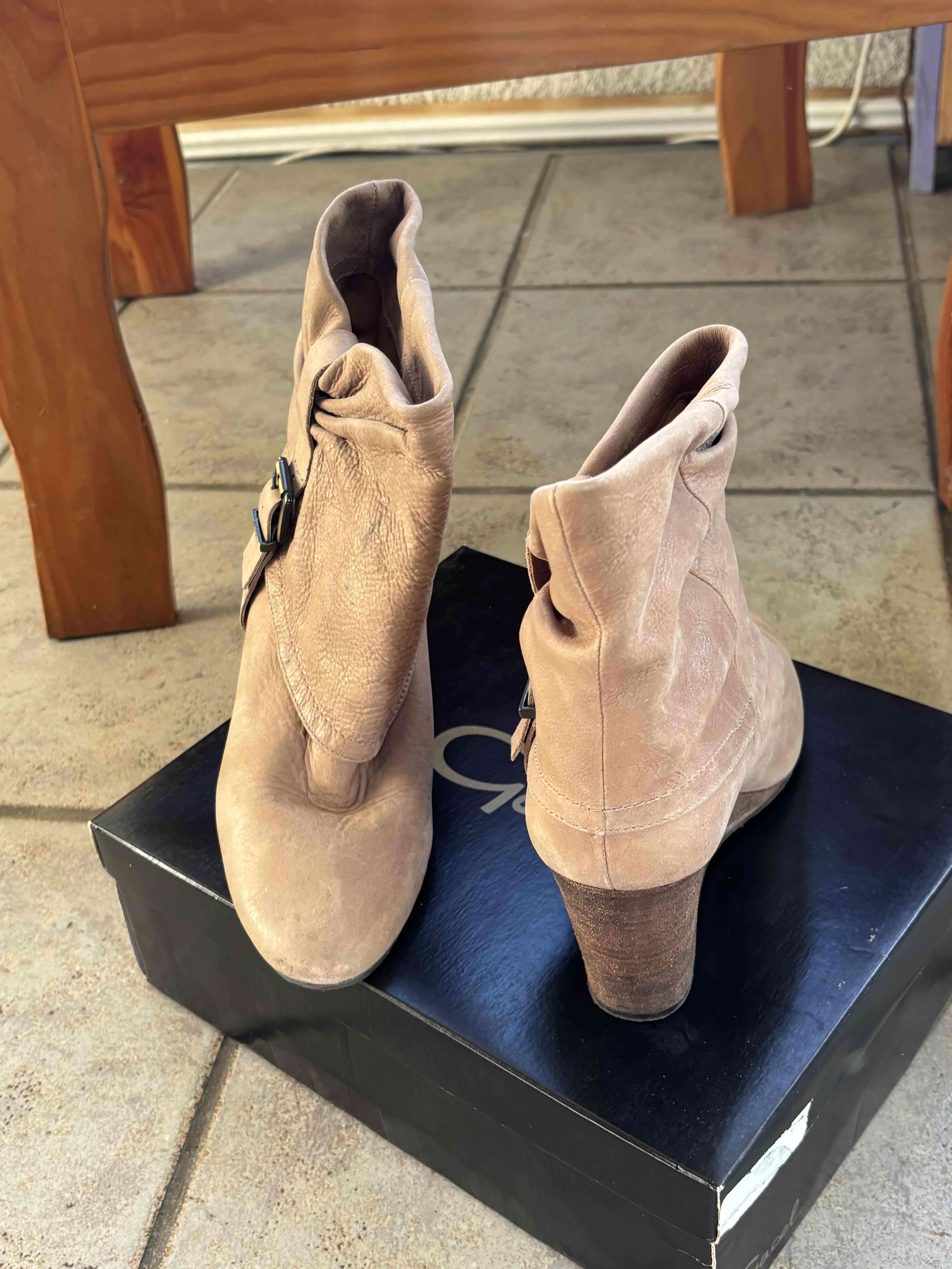 Botines de cuero camel gacel - miniatura 2