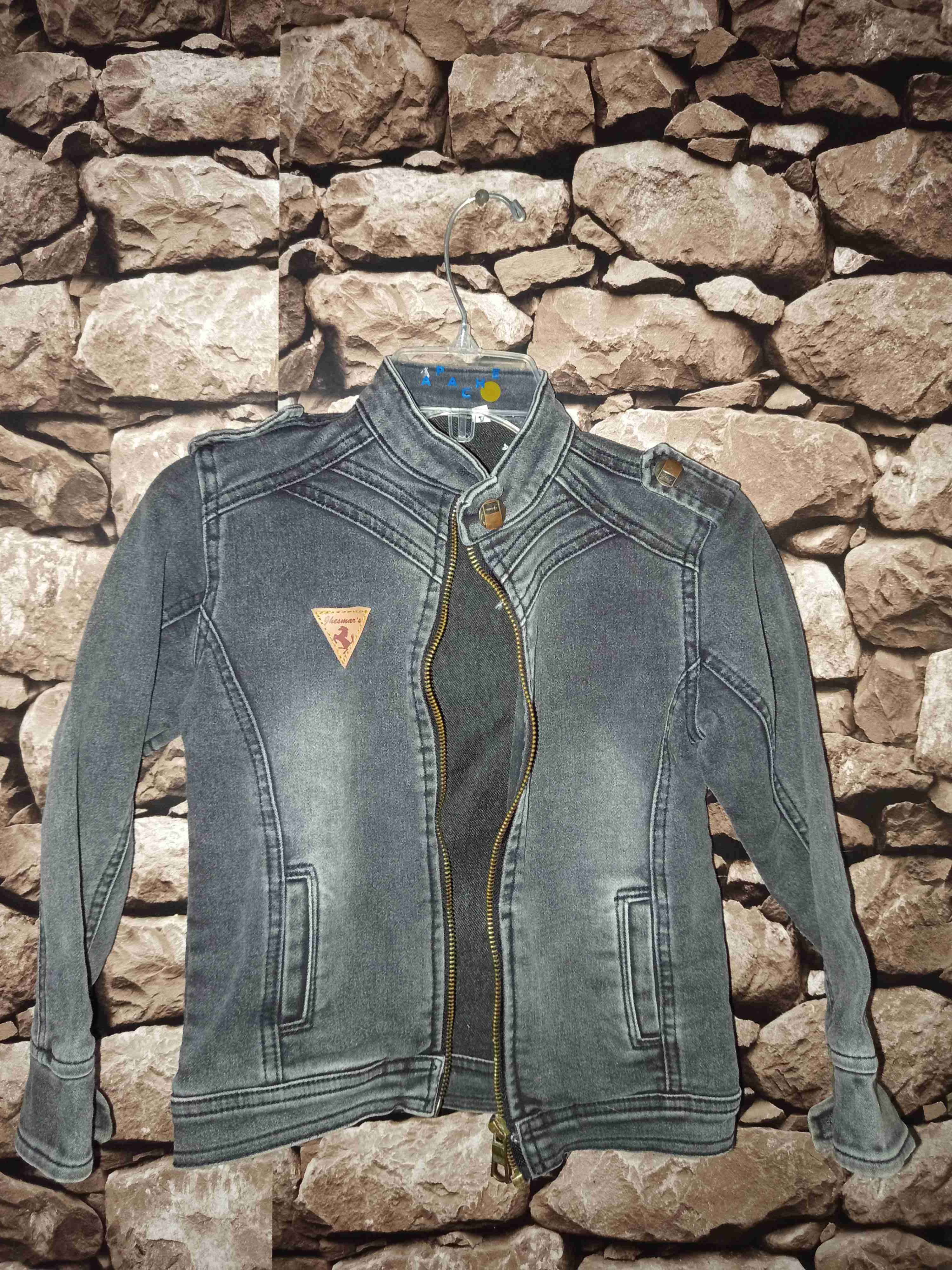 Chaqueta de mezclilla gris - miniatura 1