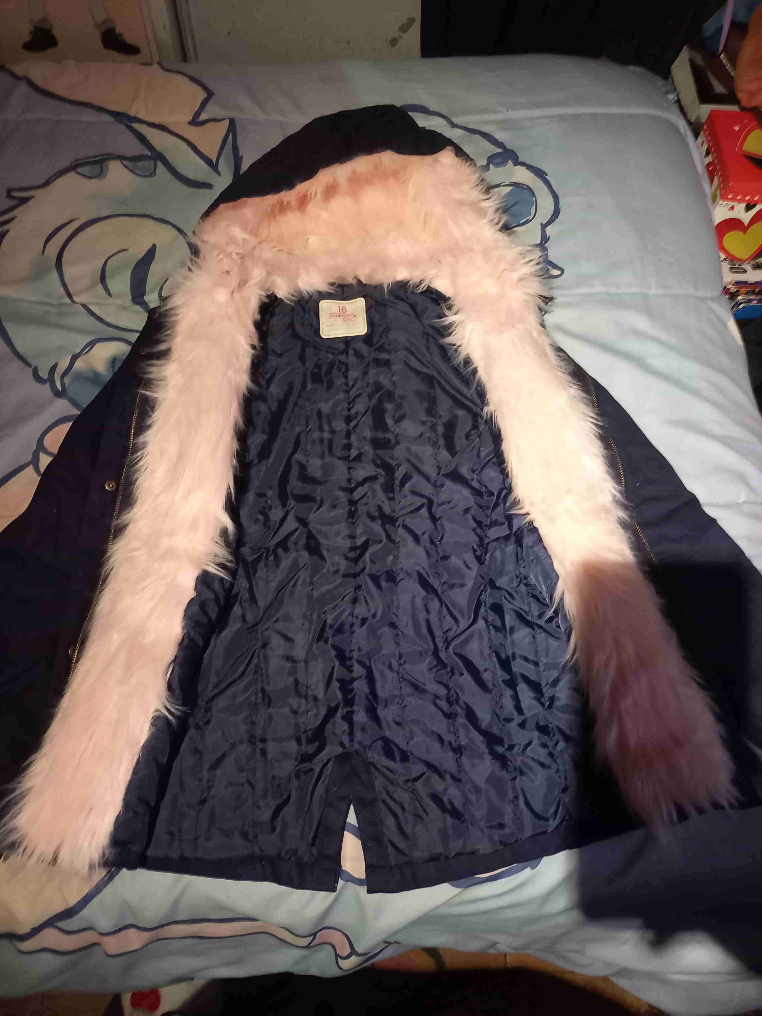 Parka azul con capucha - miniatura 2