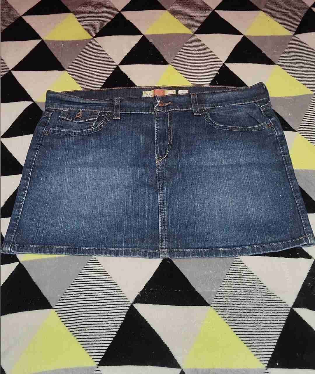 Mini falda denim azul - miniatura 2