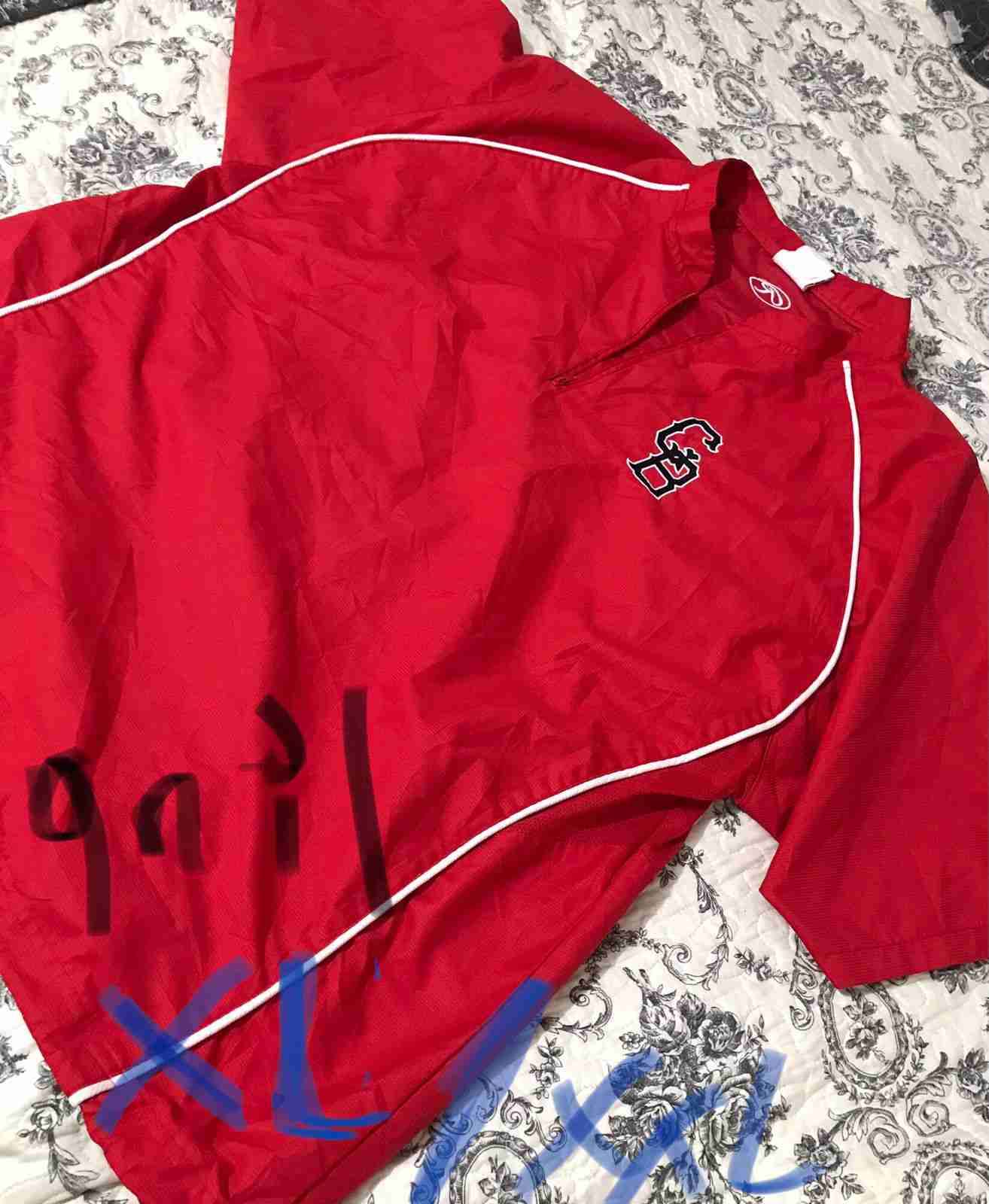 Polera roja Adidas con logo - miniatura 5