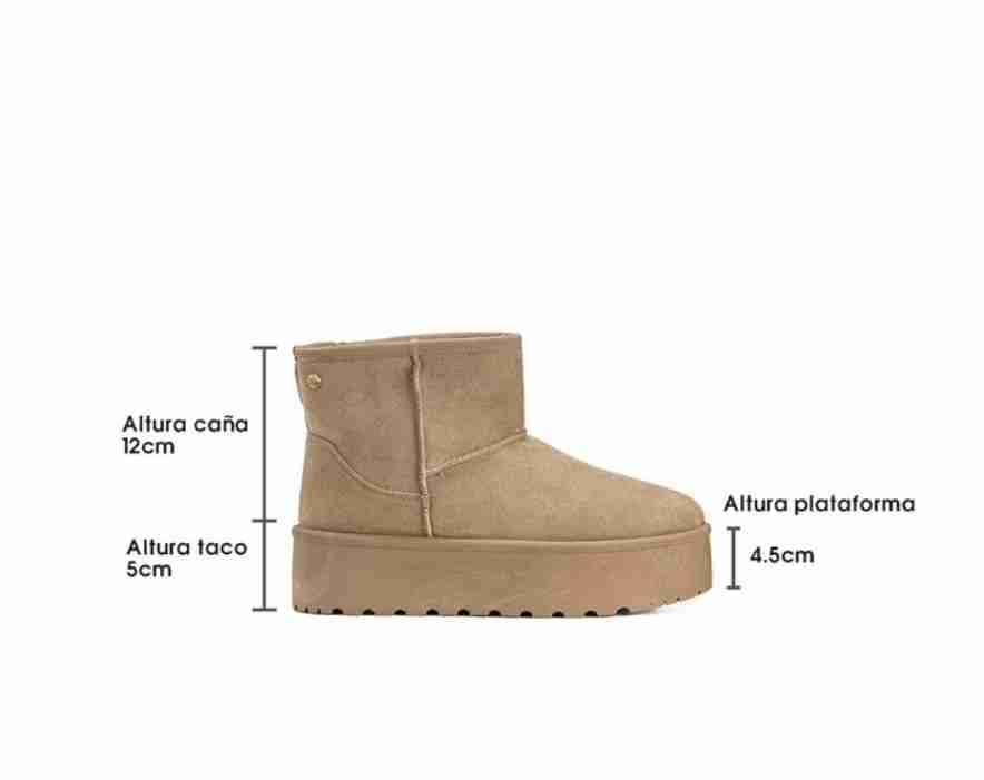 Botines beige de plataforma - miniatura 3