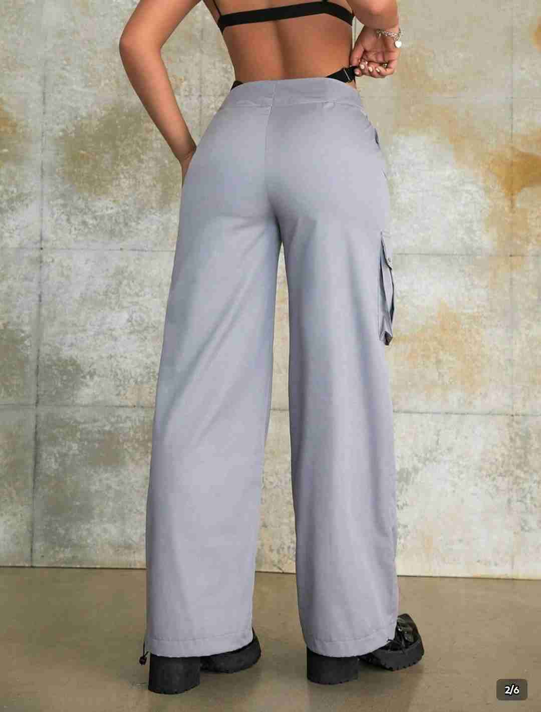 Pantalones cargo grises mujer - miniatura 2
