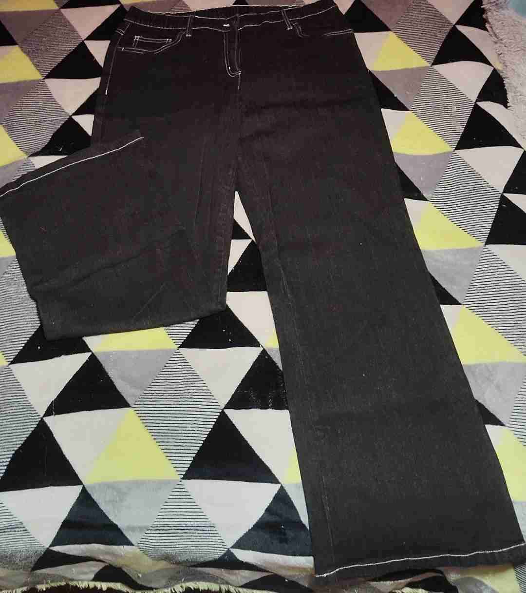 Pantalón de mezclilla recto negro - miniatura 2