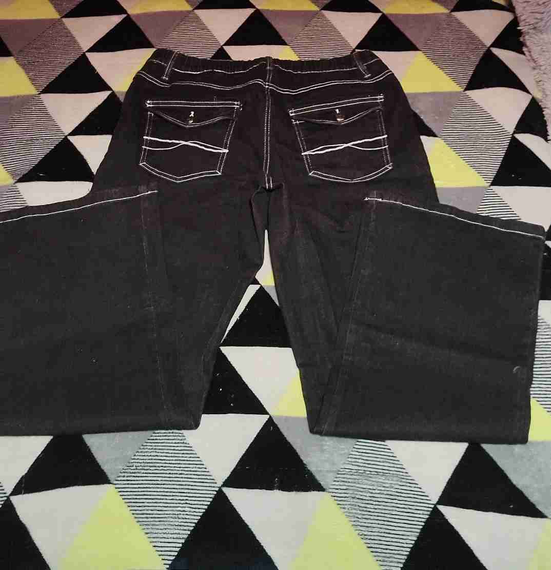 Pantalón de mezclilla recto negro - miniatura 3
