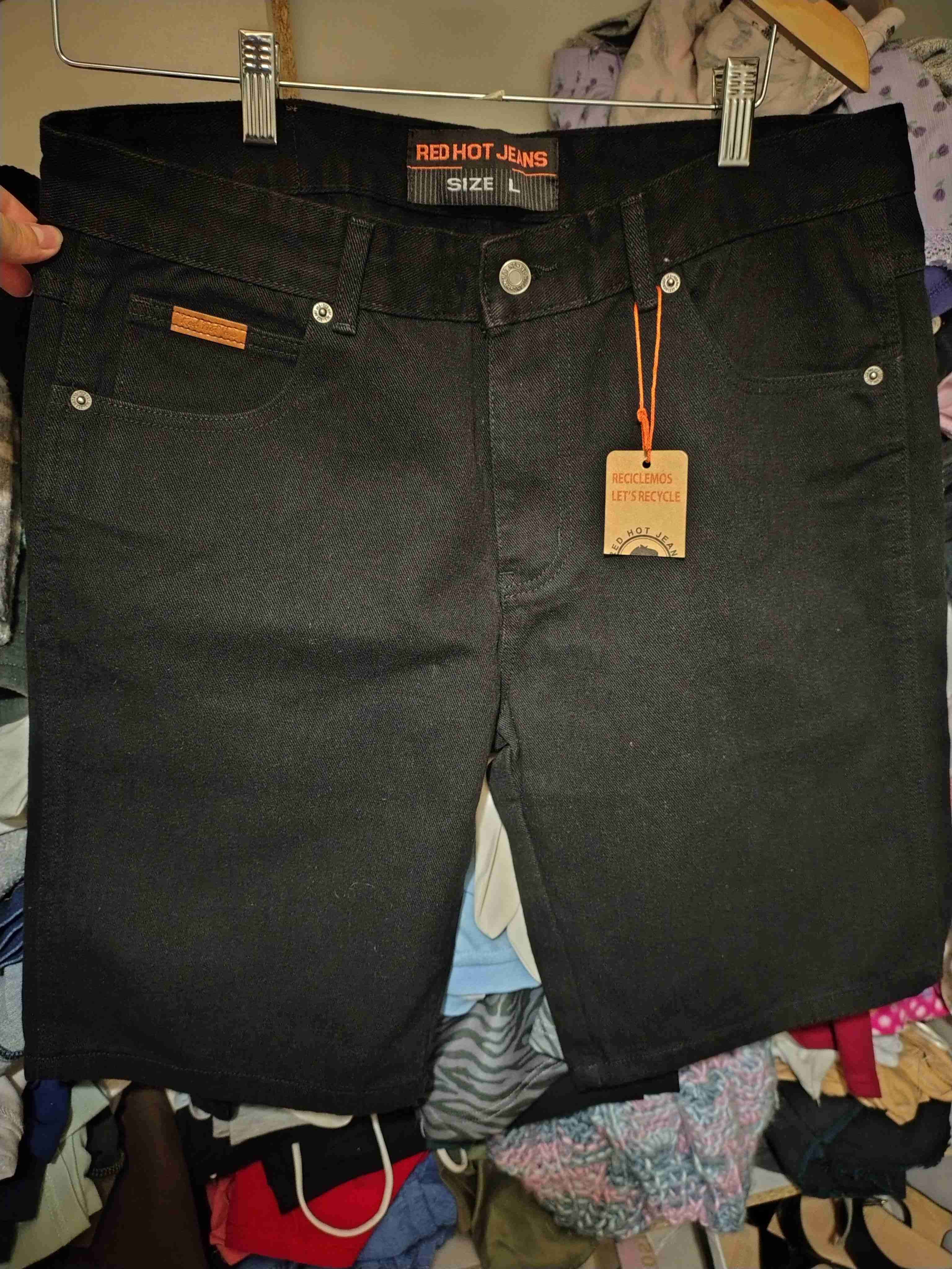 Shorts de mezclilla negros hombre - miniatura 1