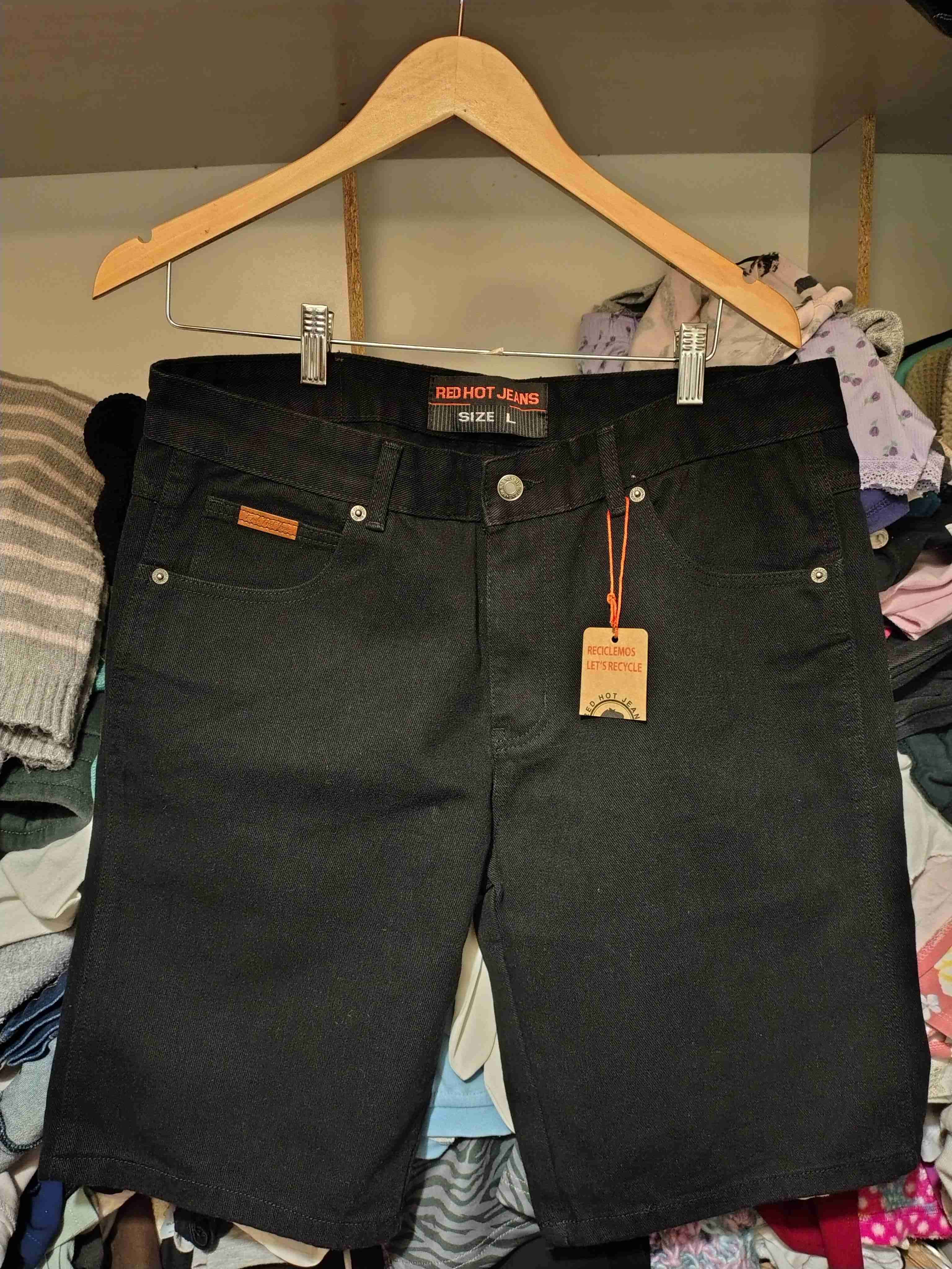 Shorts de mezclilla negros hombre - miniatura 2