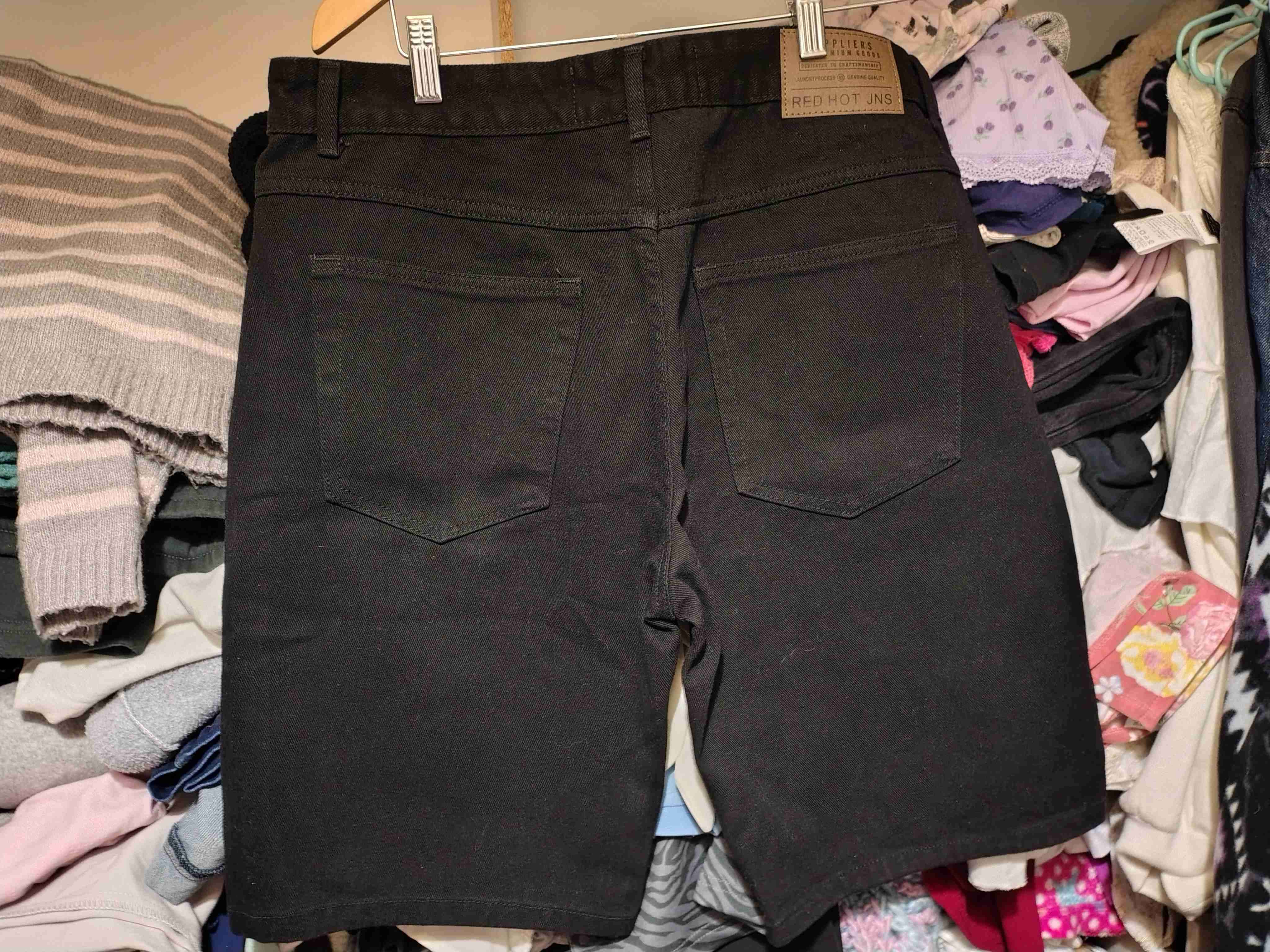 Shorts de mezclilla negros hombre - miniatura 3