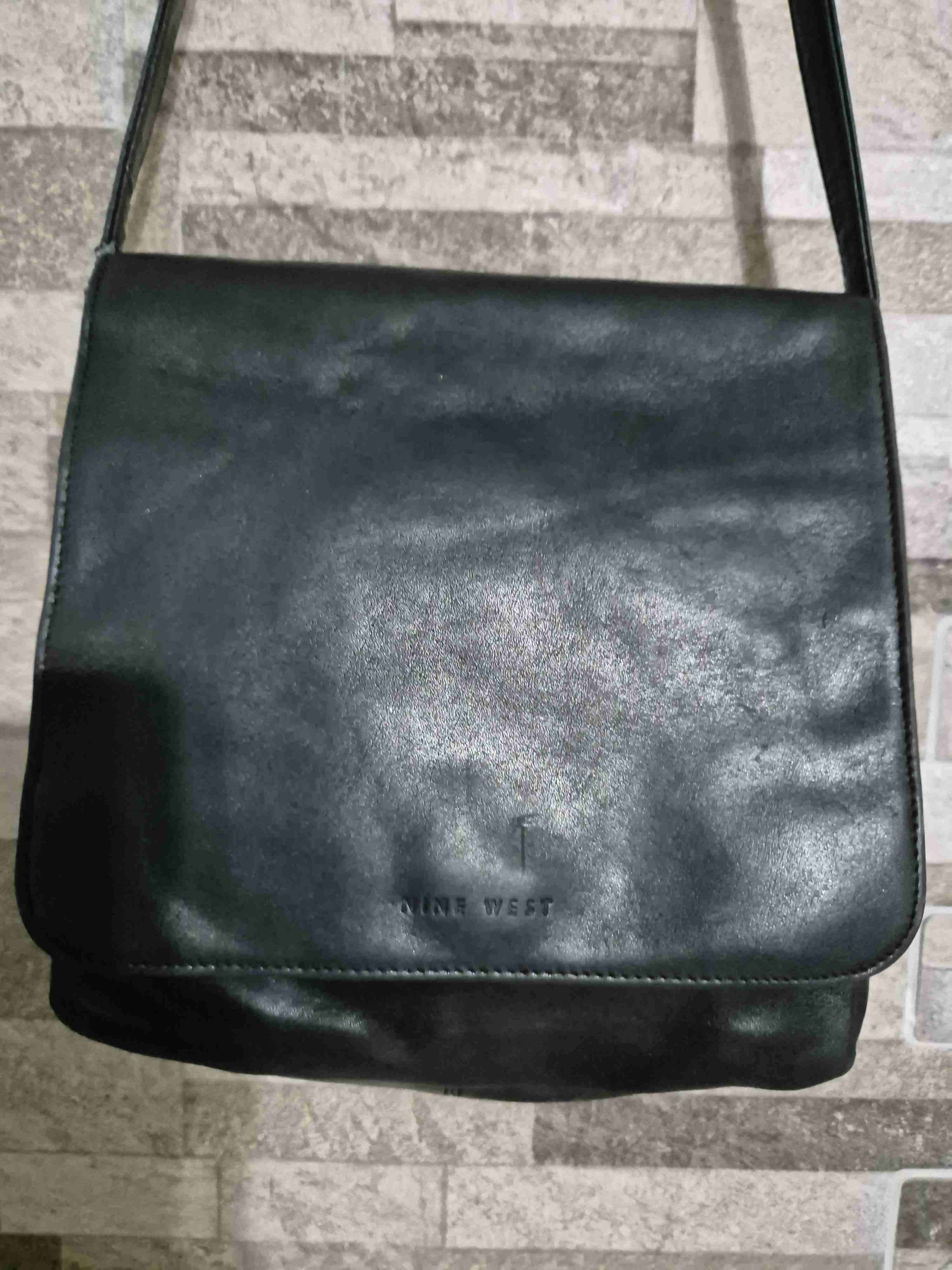 Cartera de cuero Nine West negra - miniatura 1