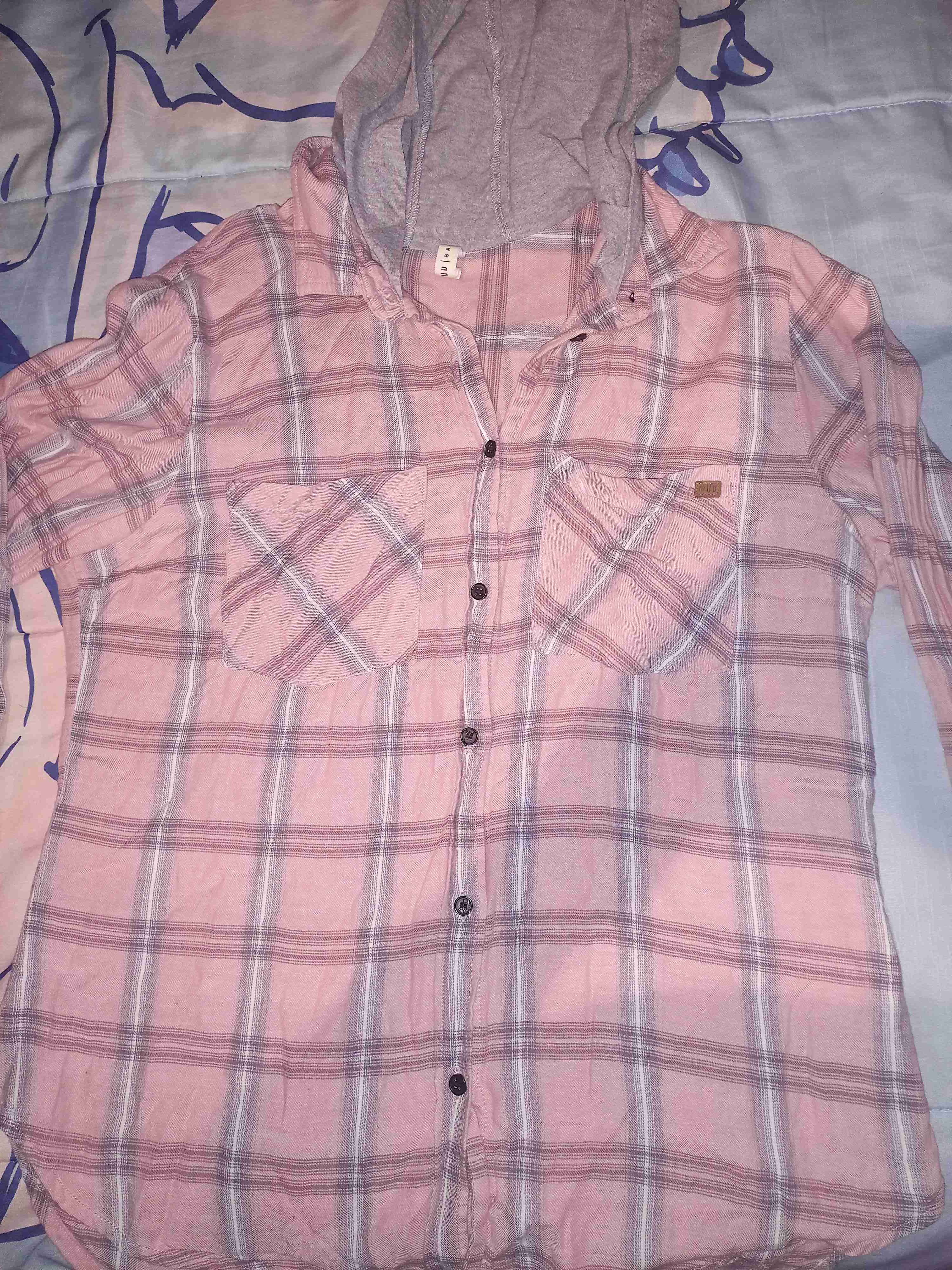 Camisa a cuadros con capucha - miniatura 1