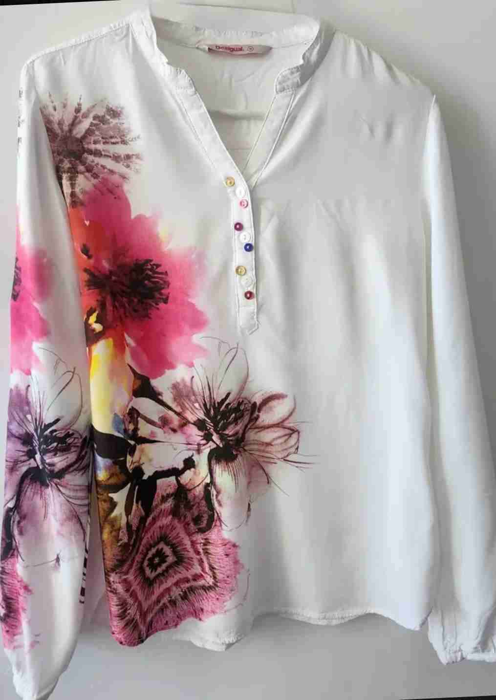 Blusa Manga Larga Estampada Flor Gigante, Desigual - miniatura 4