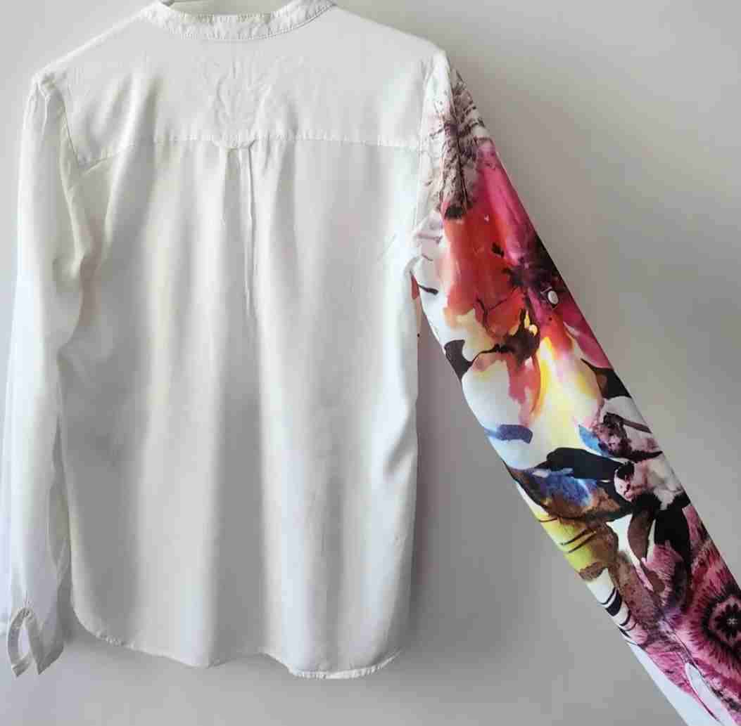 Blusa Manga Larga Estampada Flor Gigante, Desigual - miniatura 5