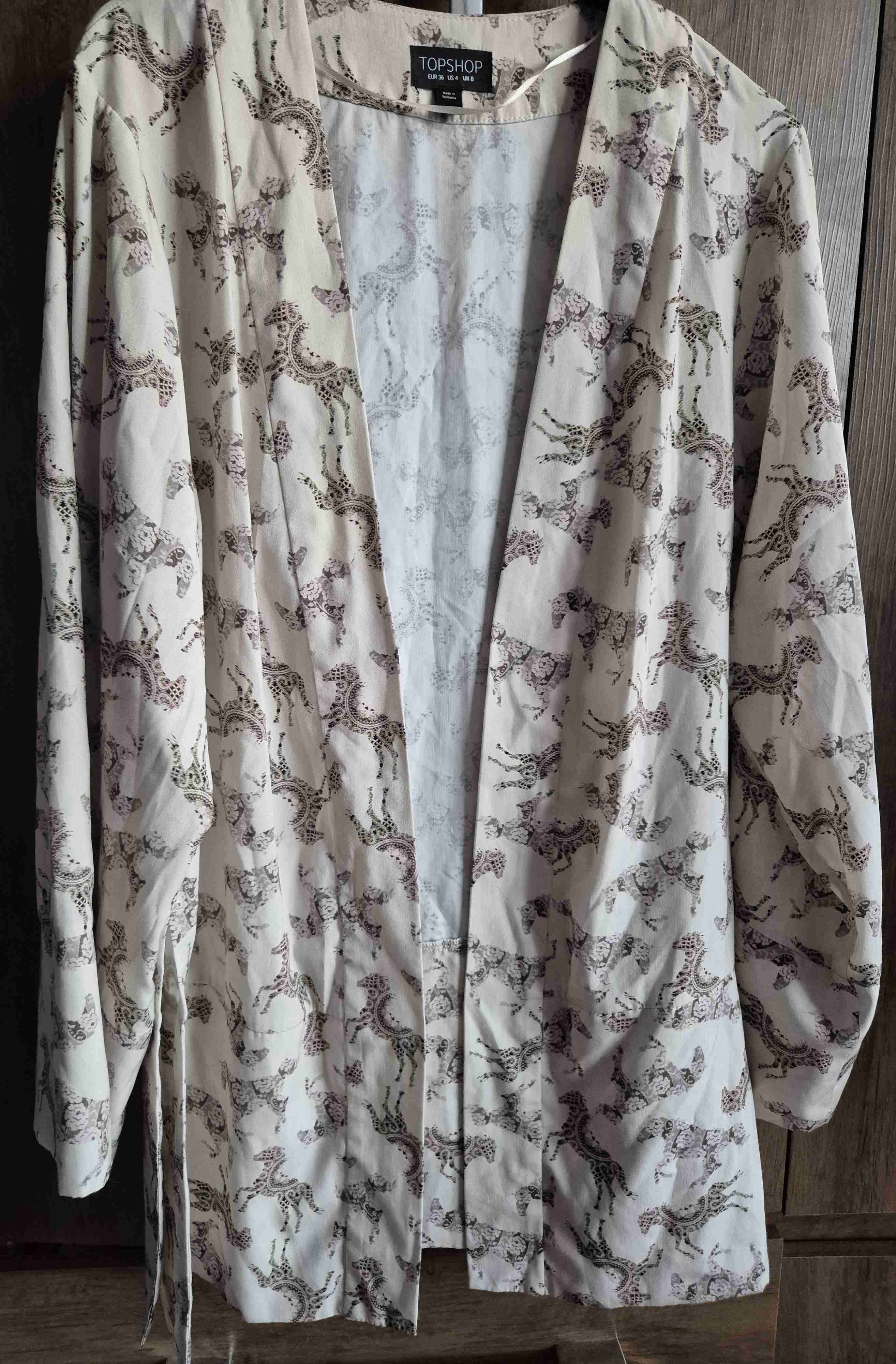 Kimono estampado Topshop beige - miniatura 1
