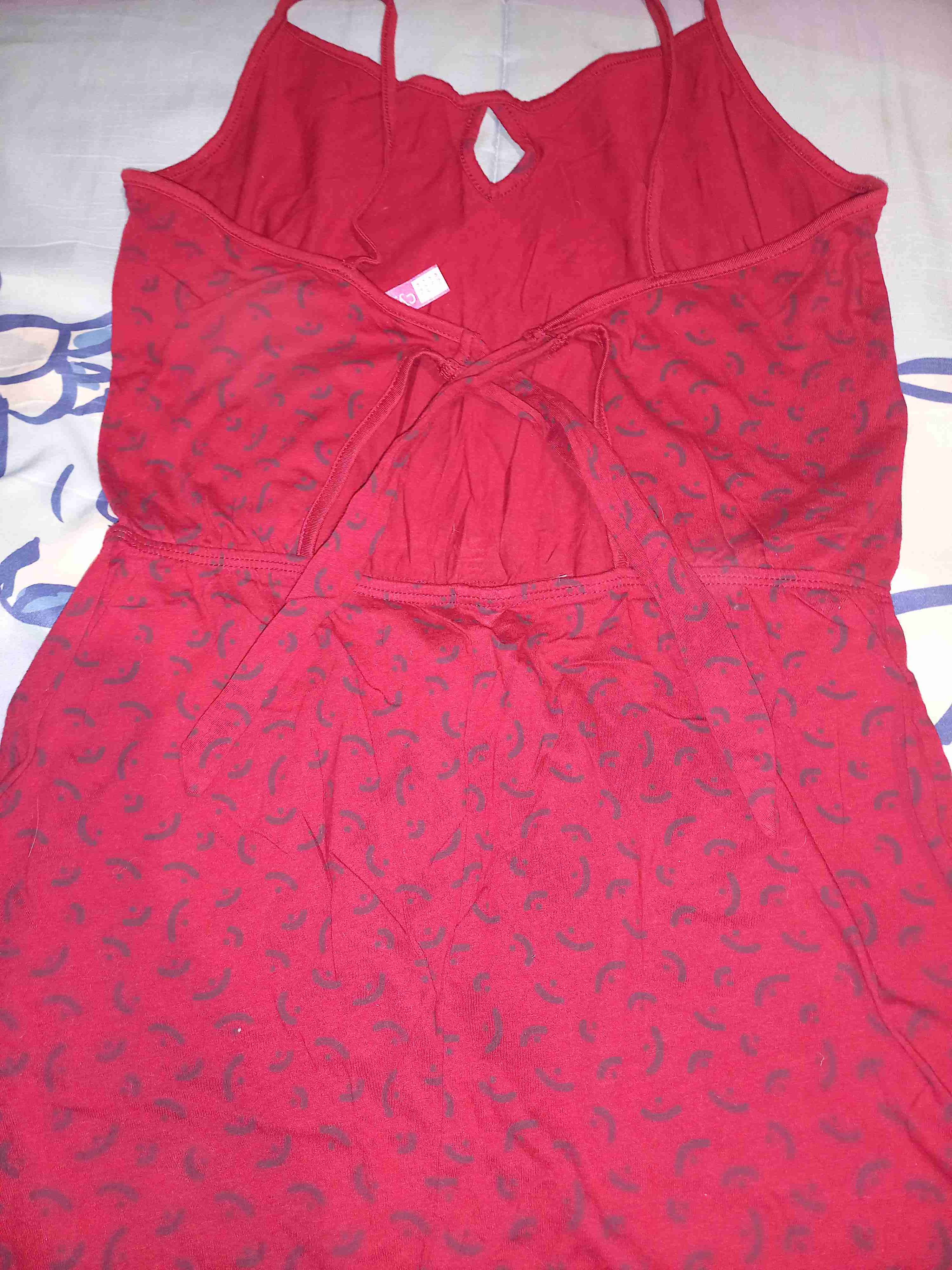 Vestido rojo estampado - miniatura 2