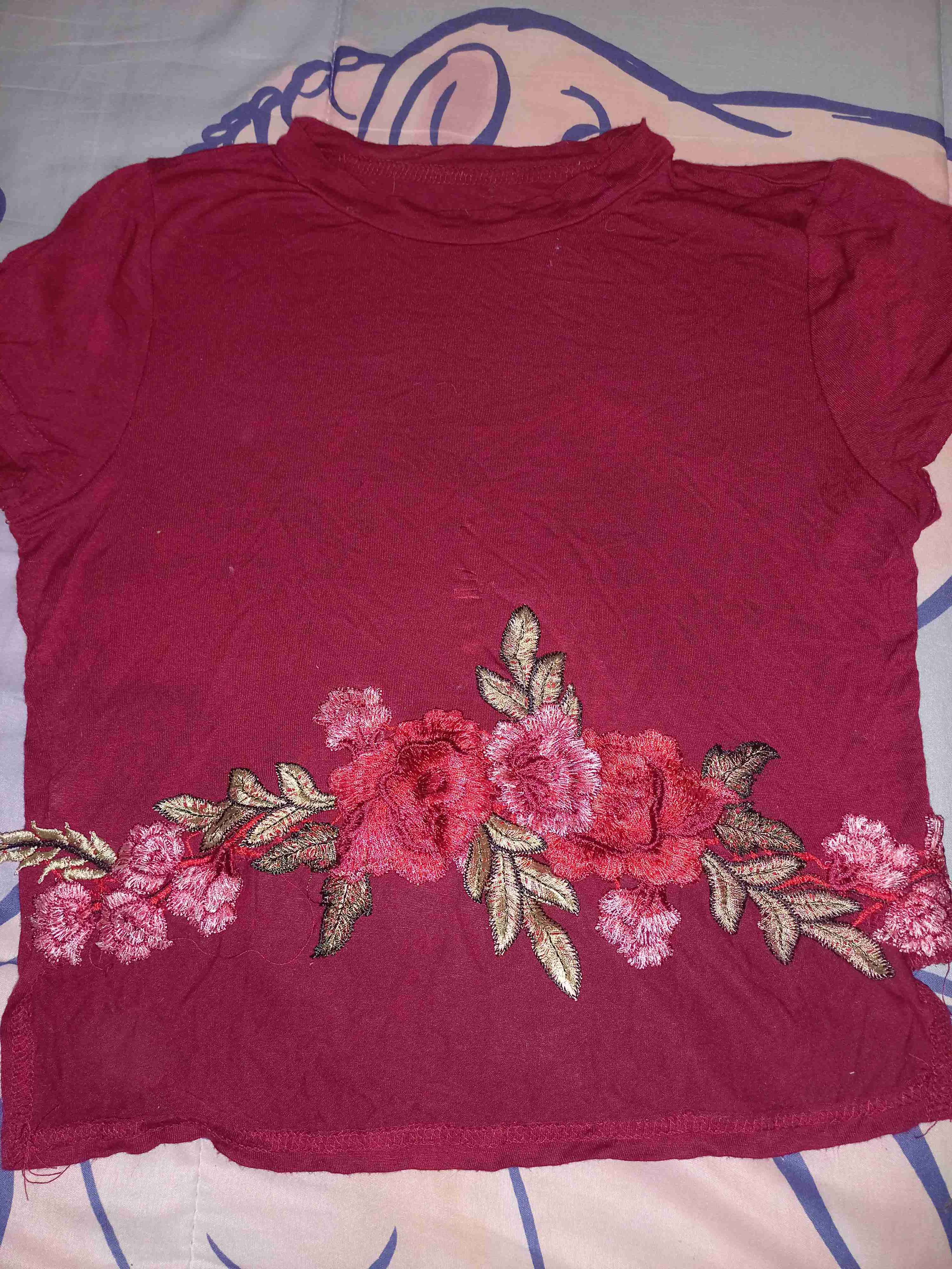 Polera manga corta bordada - miniatura 1