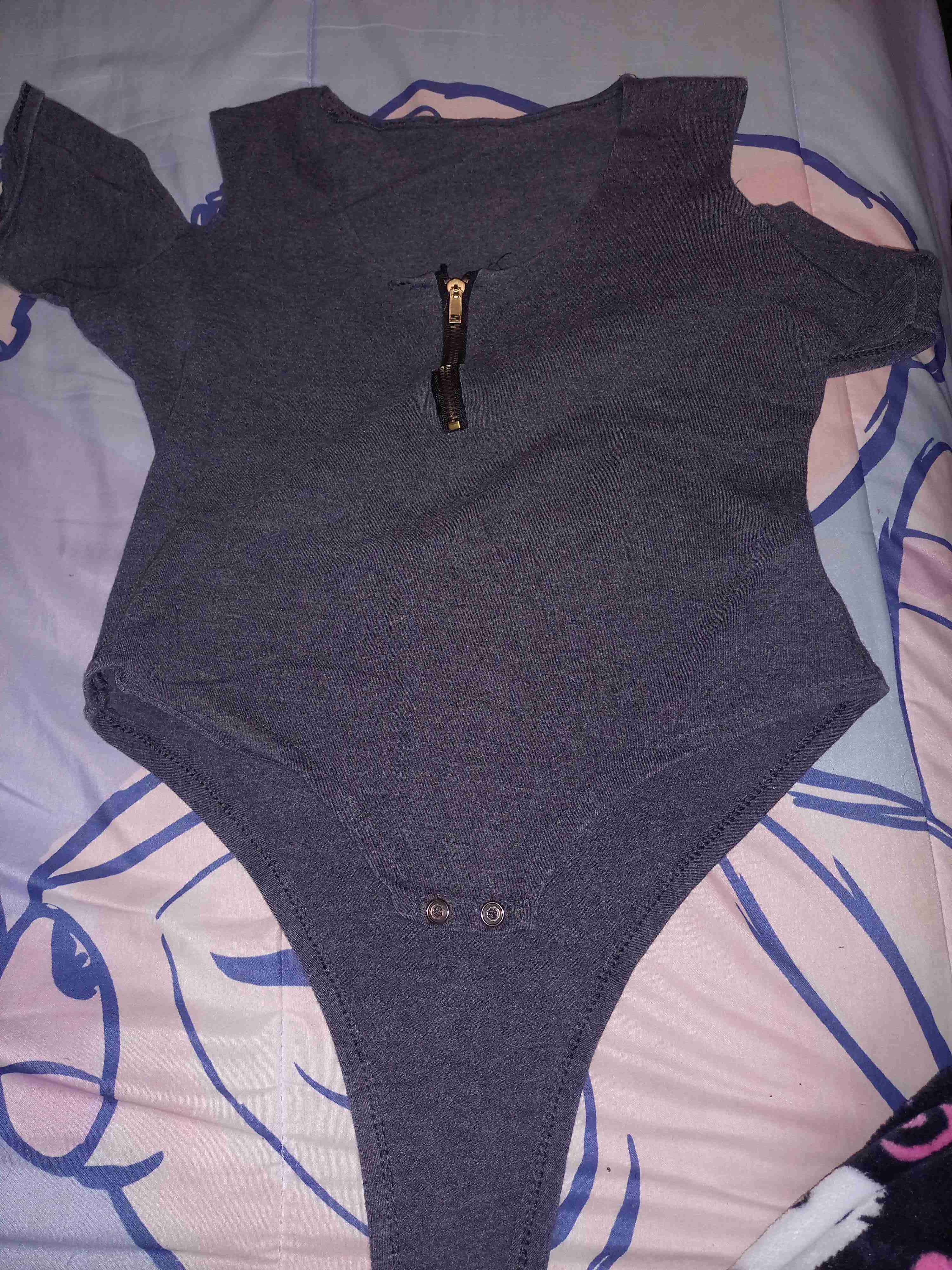 Body gris con cierre decorativo - miniatura 1