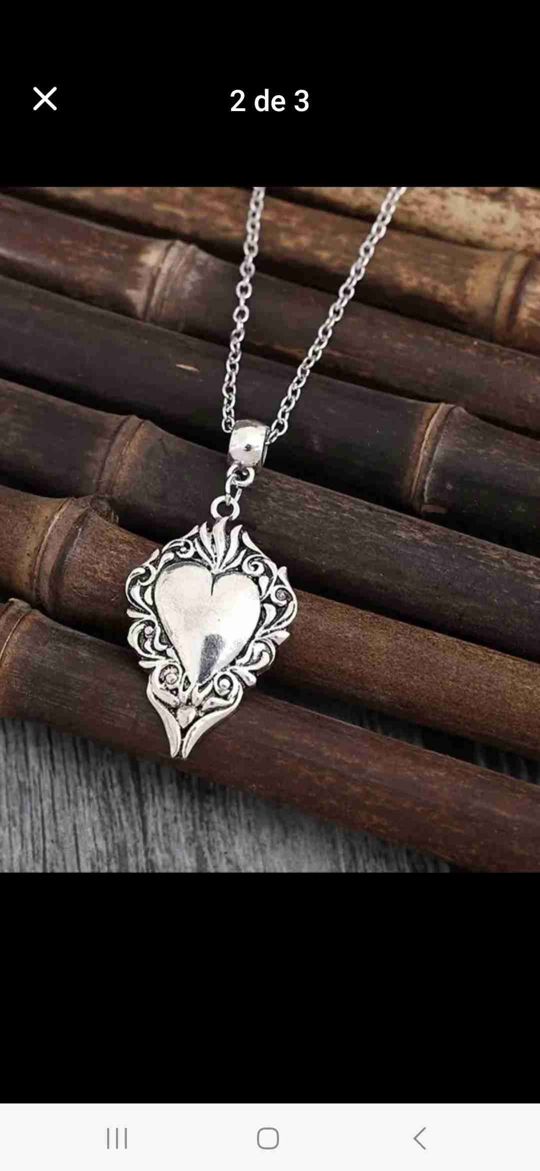 collar con colgante de corazón - miniatura 3