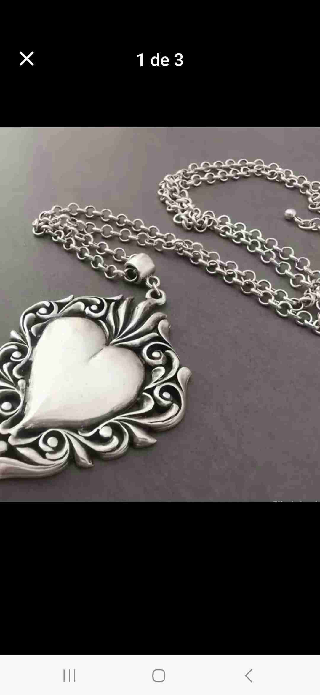 collar con colgante de corazón - miniatura 6