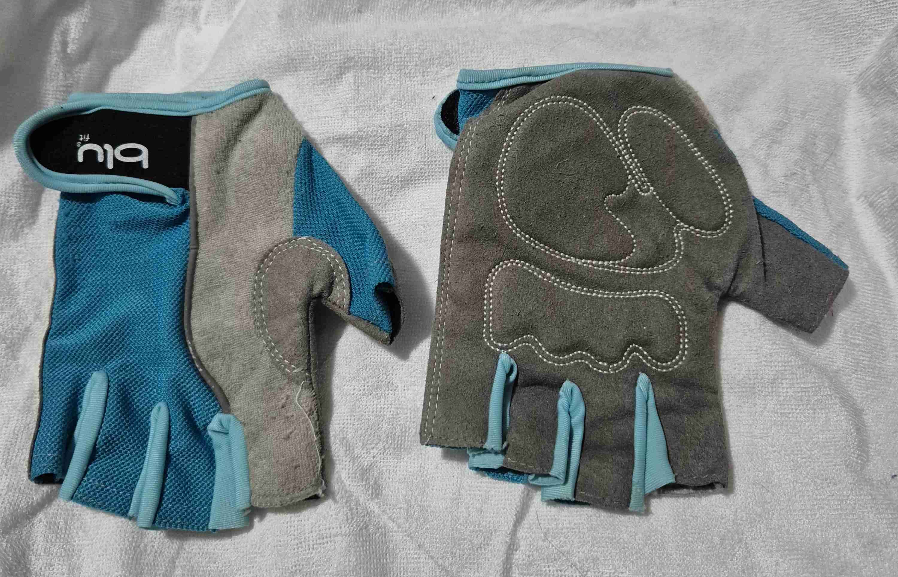 Guantes de ciclismo cortos azules - miniatura 1