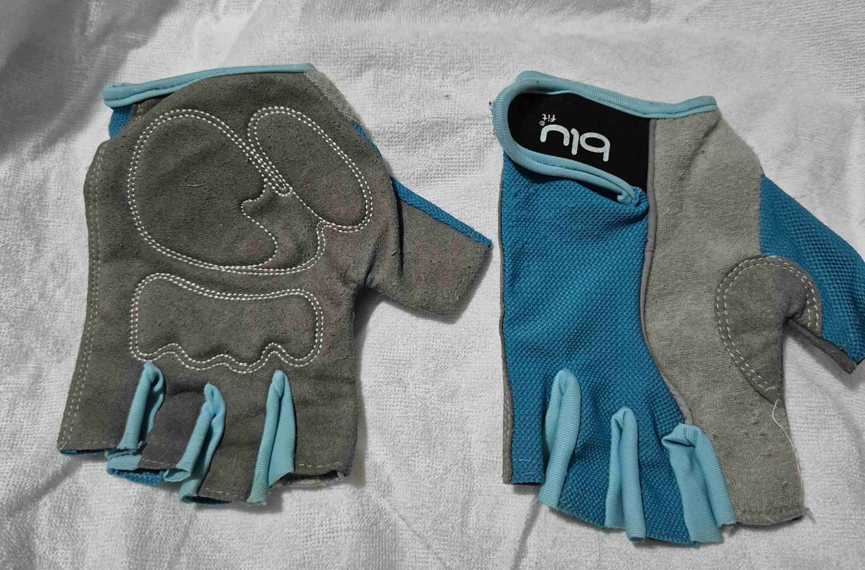 Guantes de ciclismo cortos azules - miniatura 2