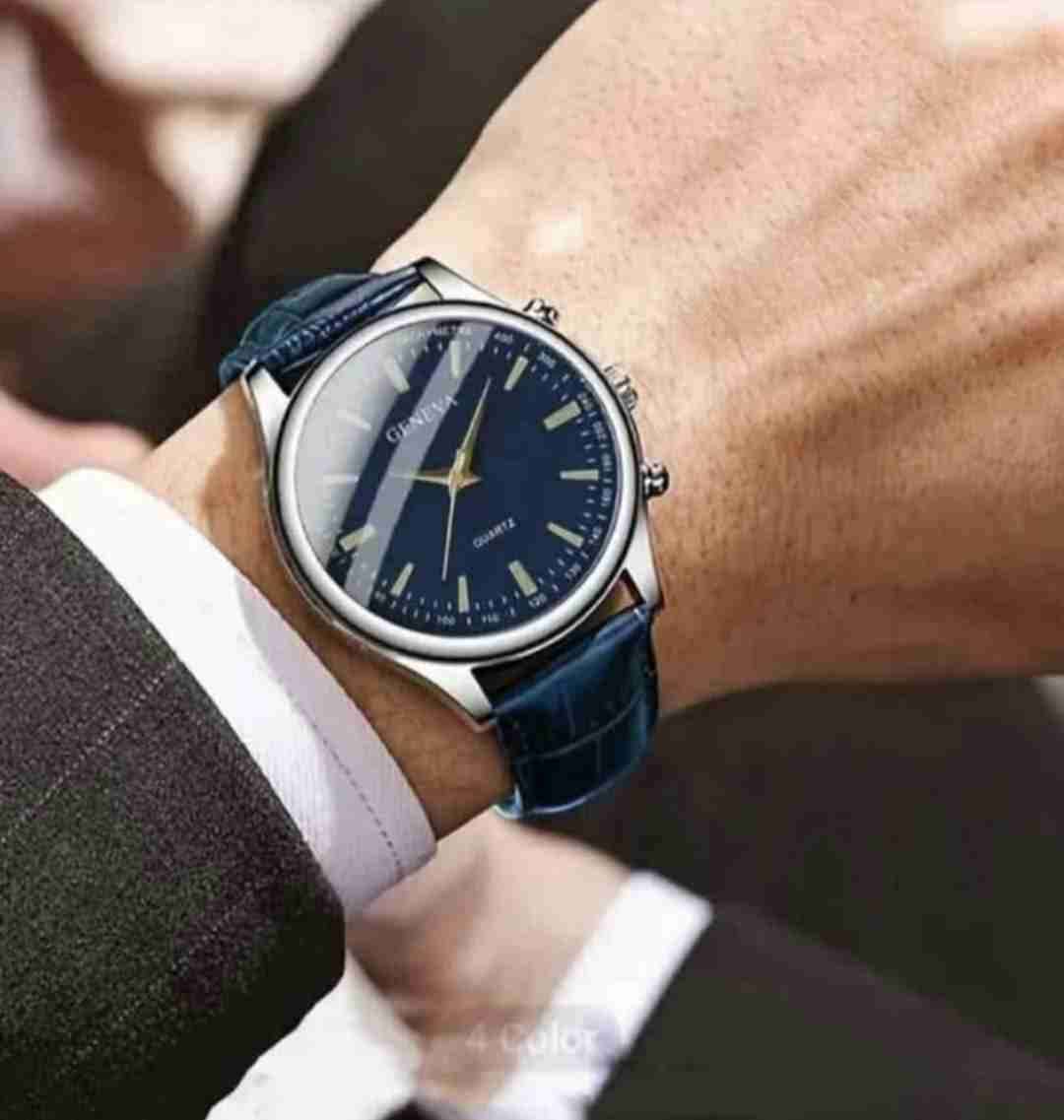 Reloj Geneva azul cuero - miniatura 2