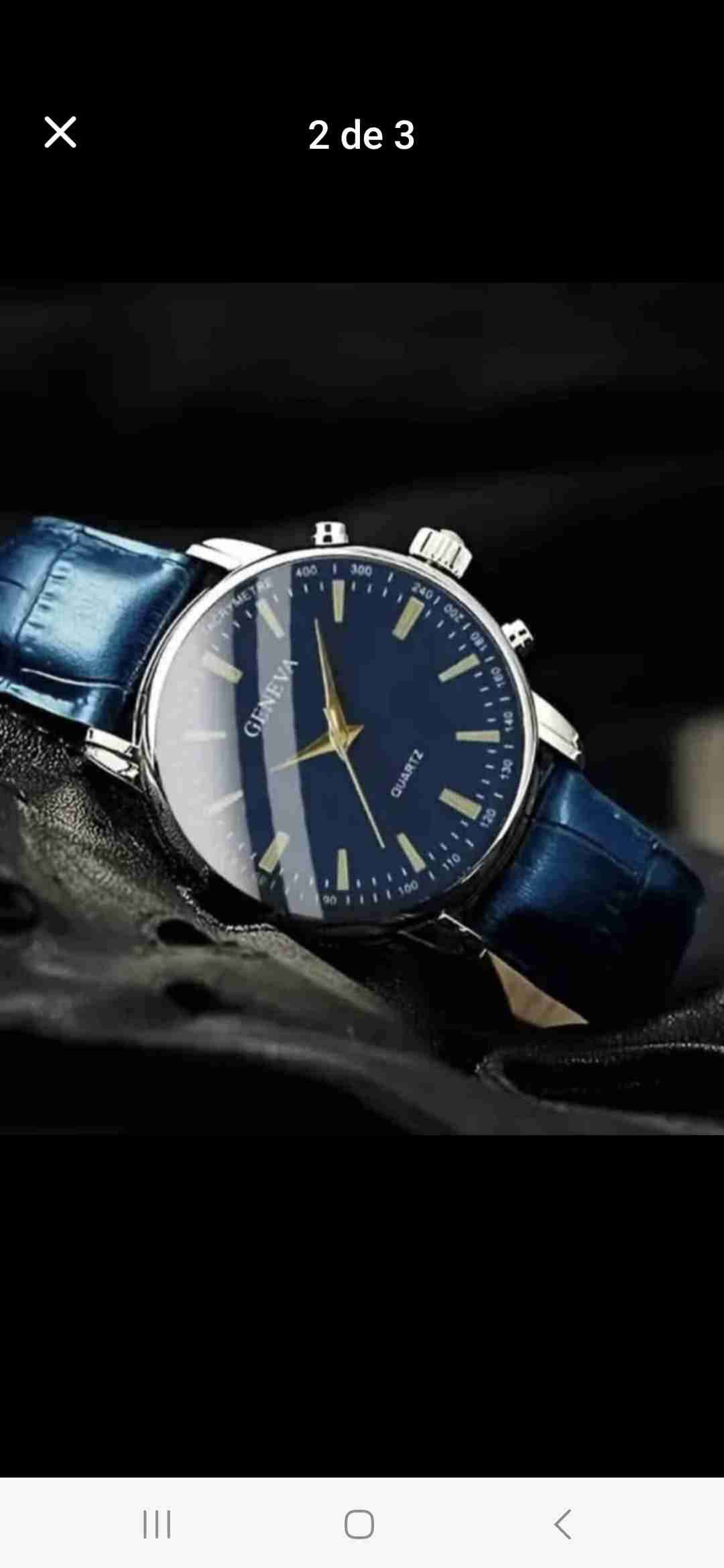 Reloj Geneva azul cuero - miniatura 3