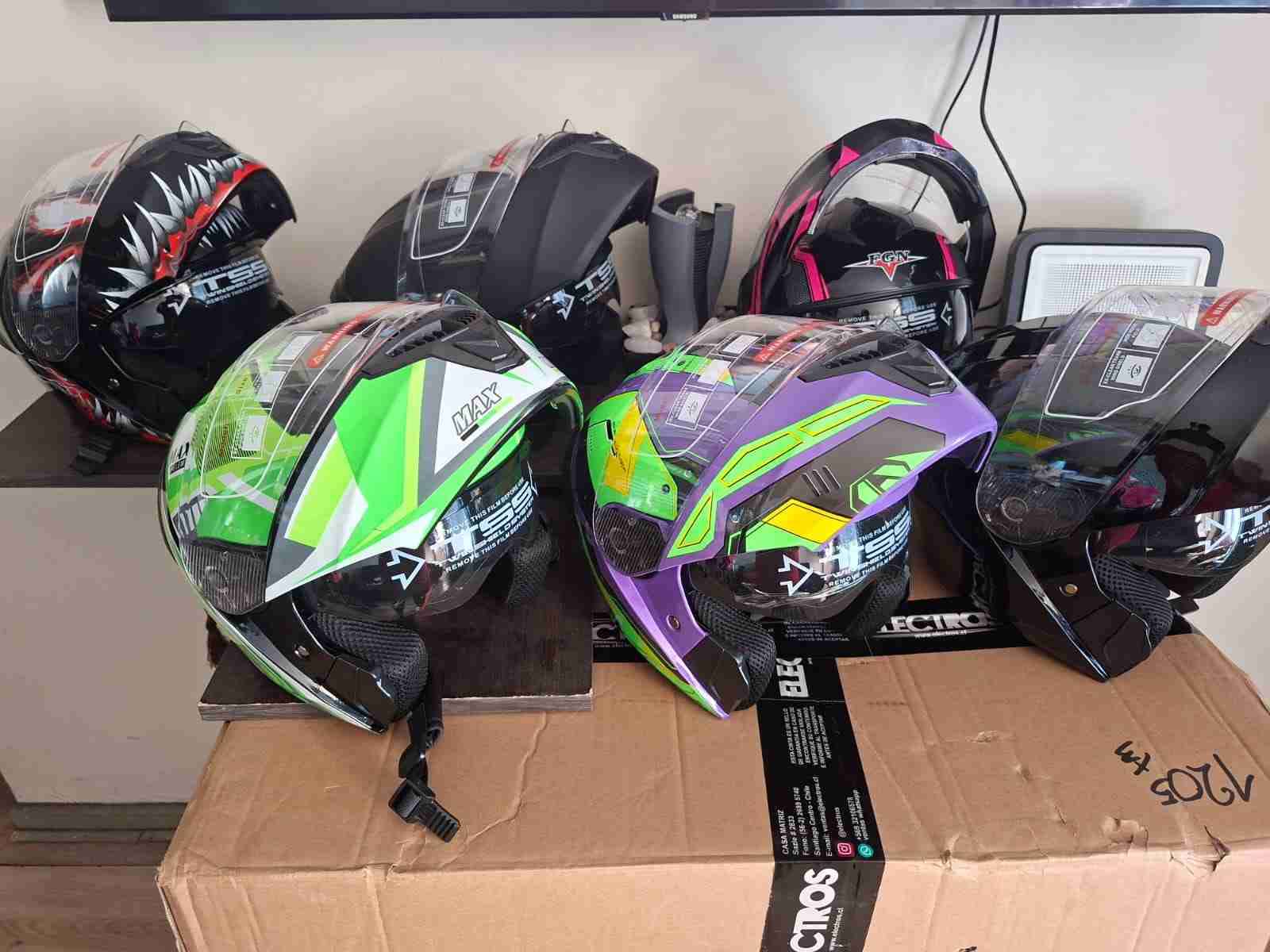 Casco abatible  de moto  certificado dot - miniatura 3