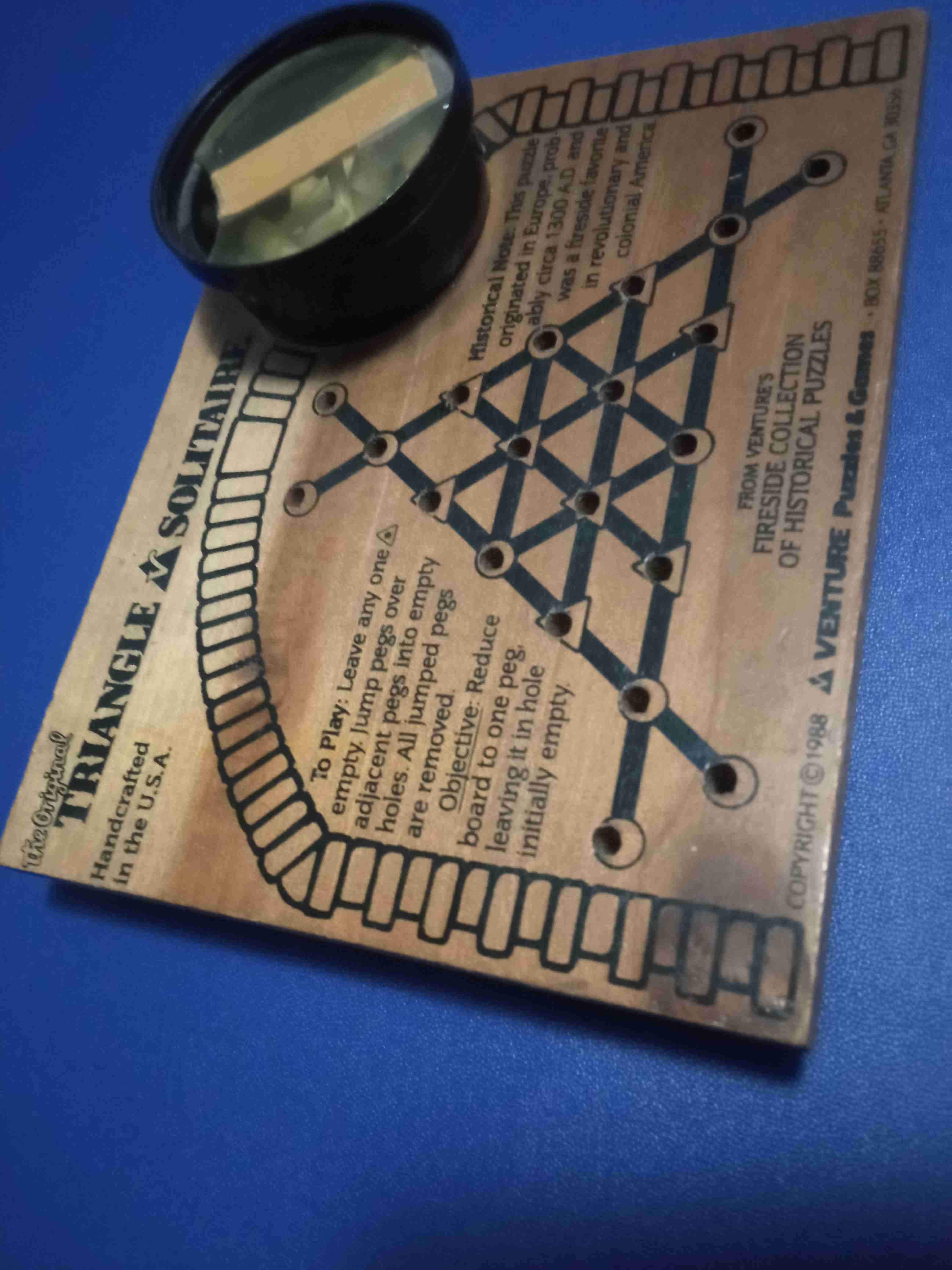 Juego de tablero Triangle Solitaire año 1988 – - miniatura 5