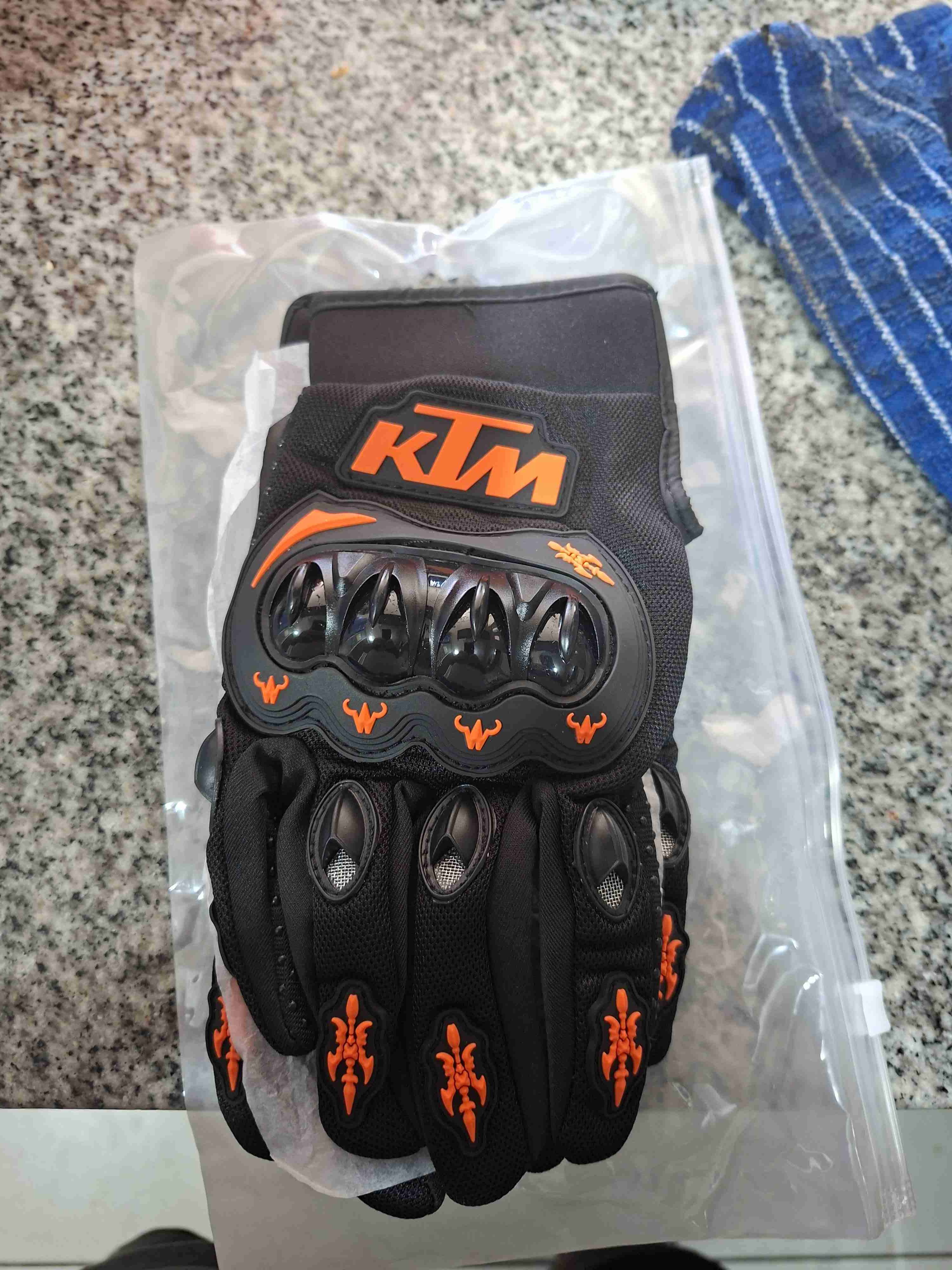 Guantes negros KTM para moto - miniatura 1