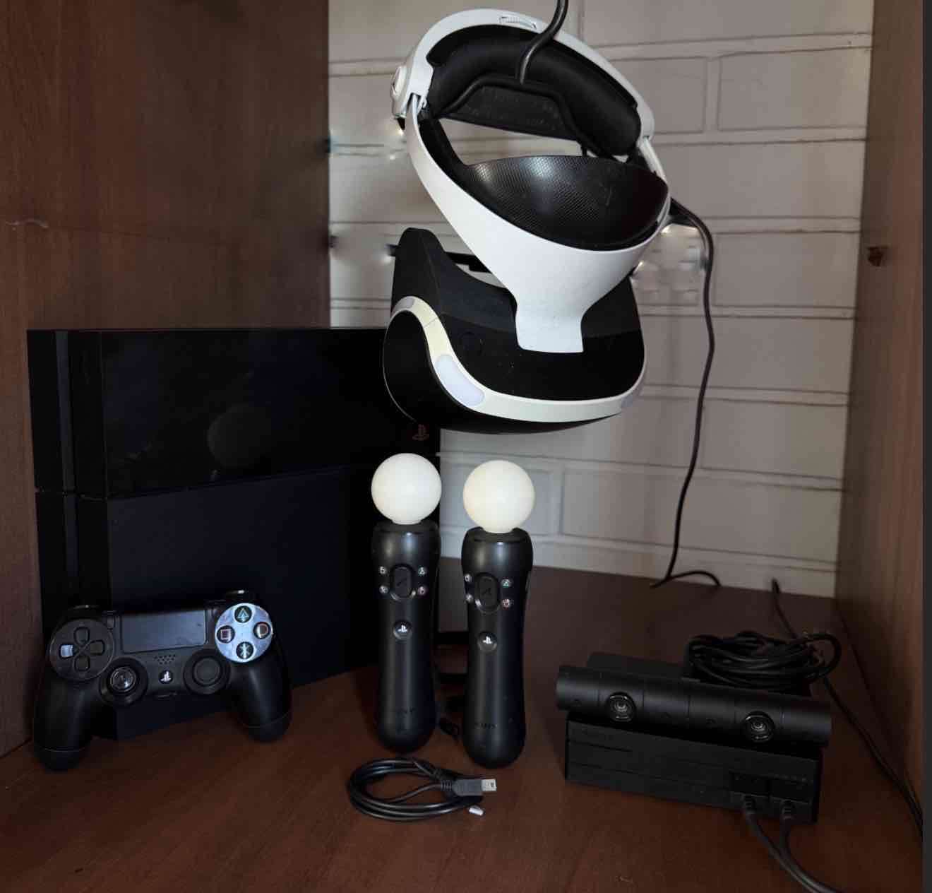 Consola PlayStation con VR y accesorios