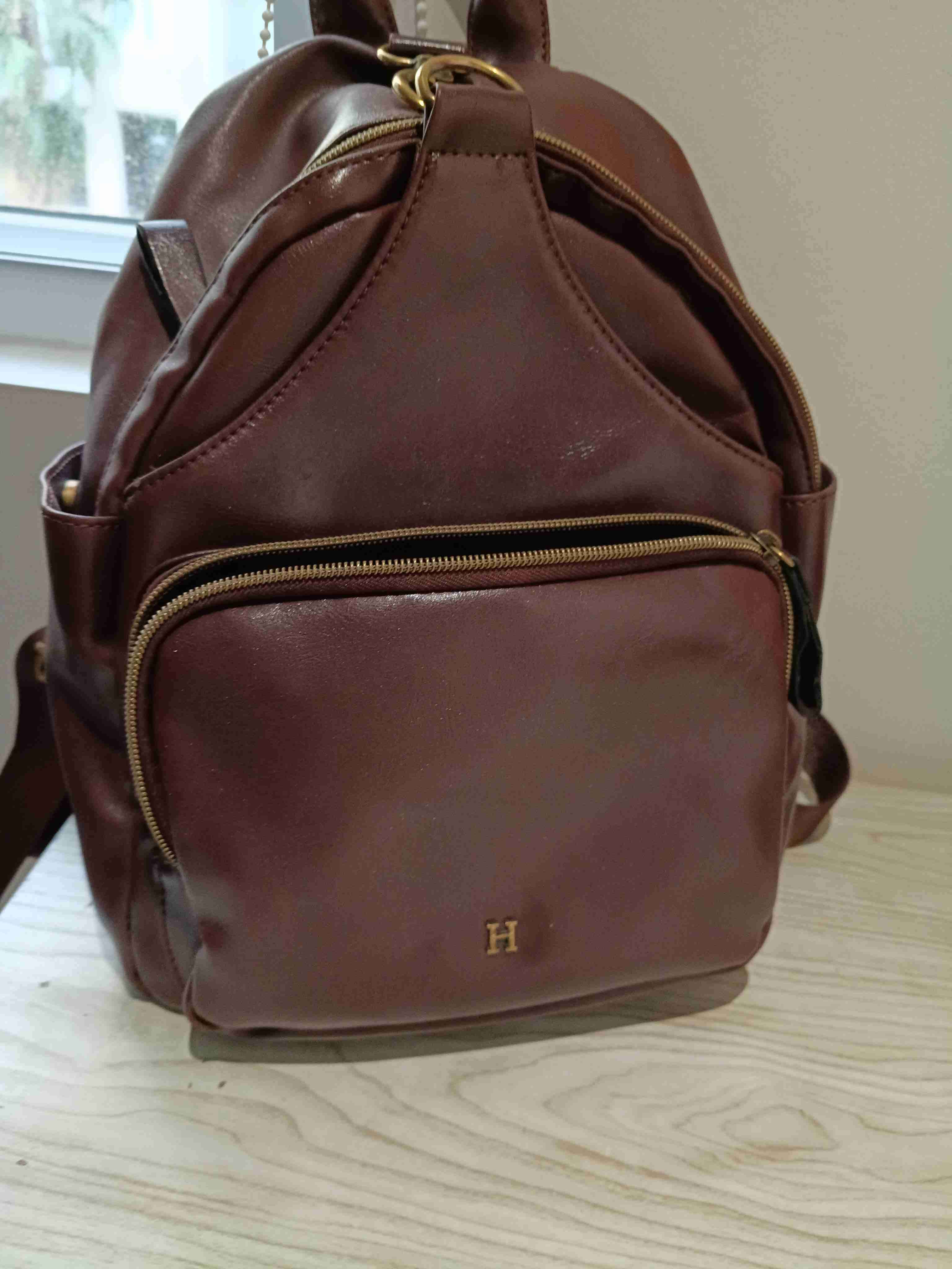 Mochila de cuero marrón - miniatura 2