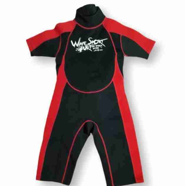 Traje neopreno Wave Sport negro y rojo - miniatura 2