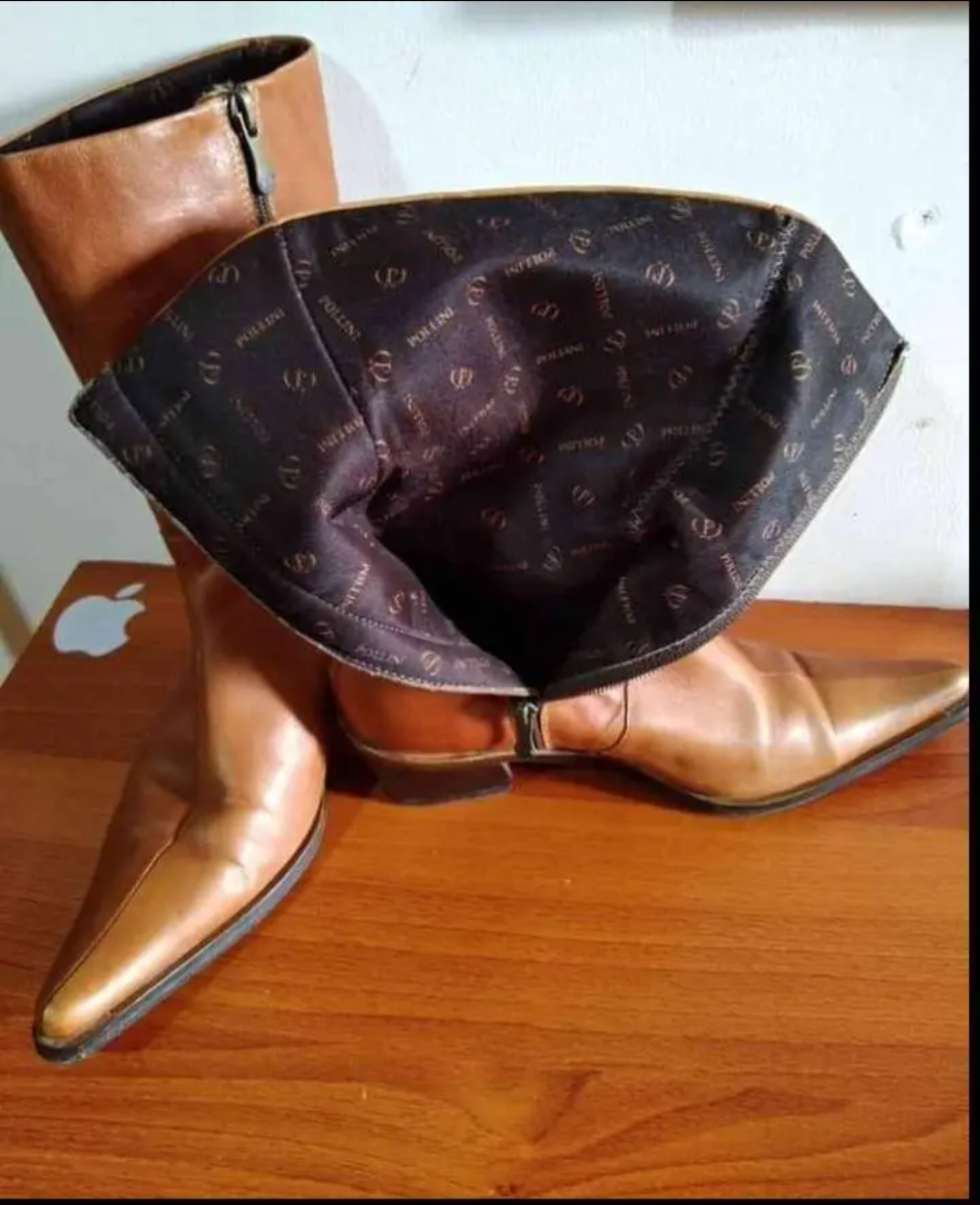 Botas de cuero color camel - miniatura 3