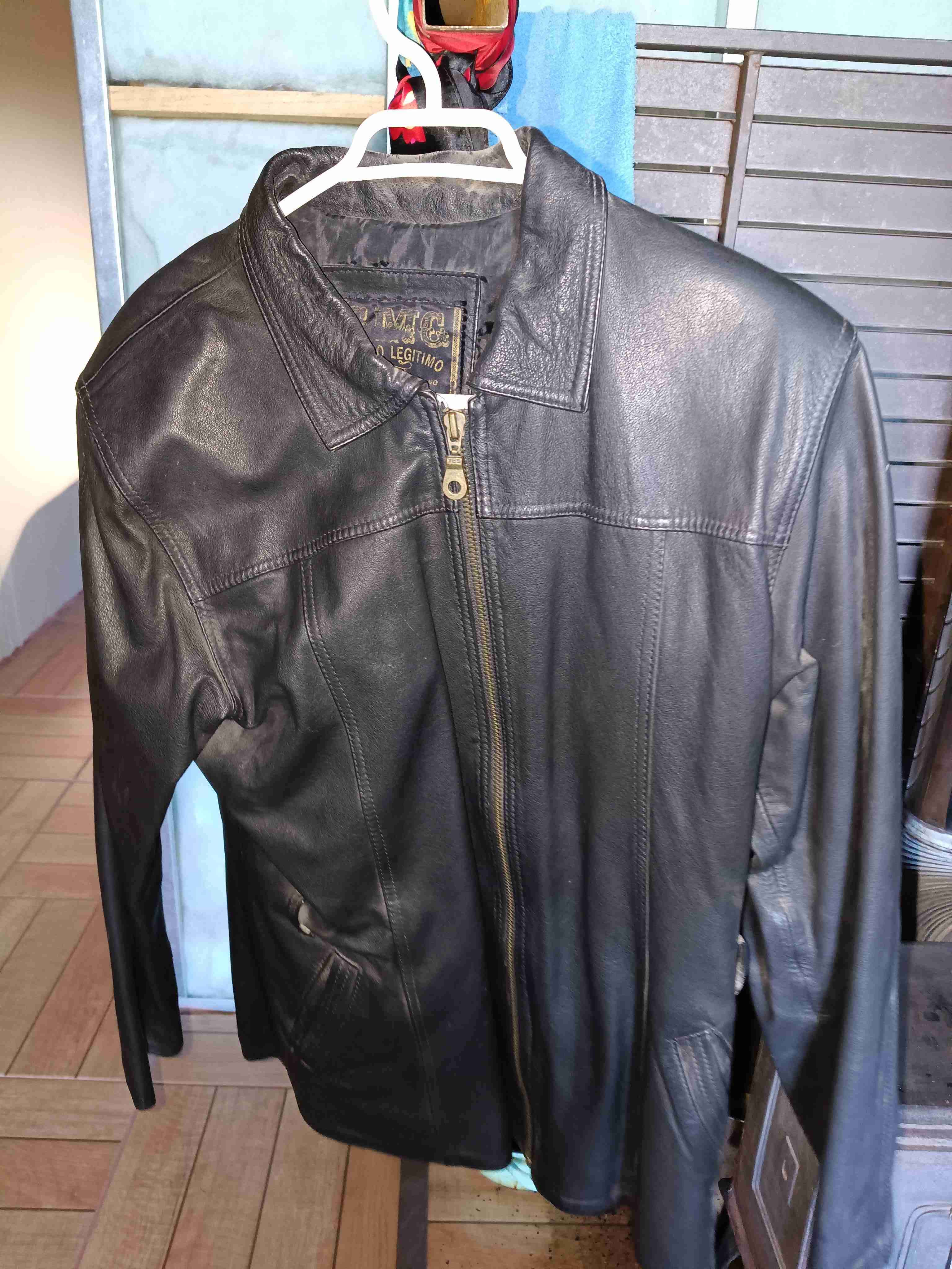 Chaqueta de cuero Negra - miniatura 1