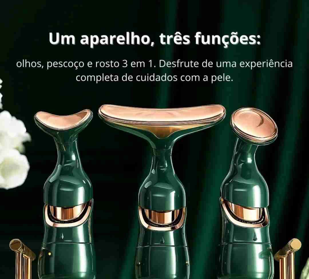 Masajeador facial eléctrico verde - miniatura 2