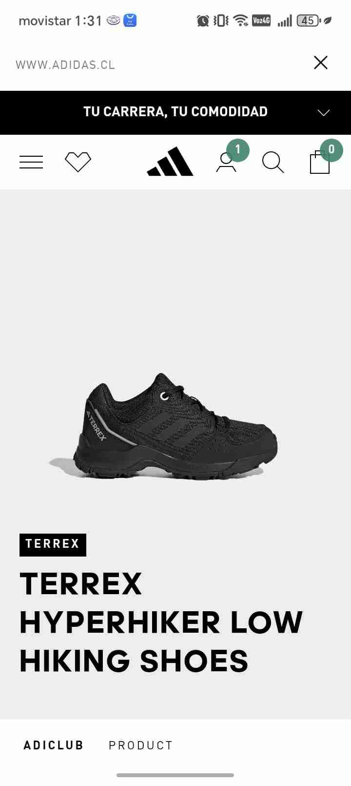 Zapatillas deportivas Terrex negras N° 37 - miniatura 5